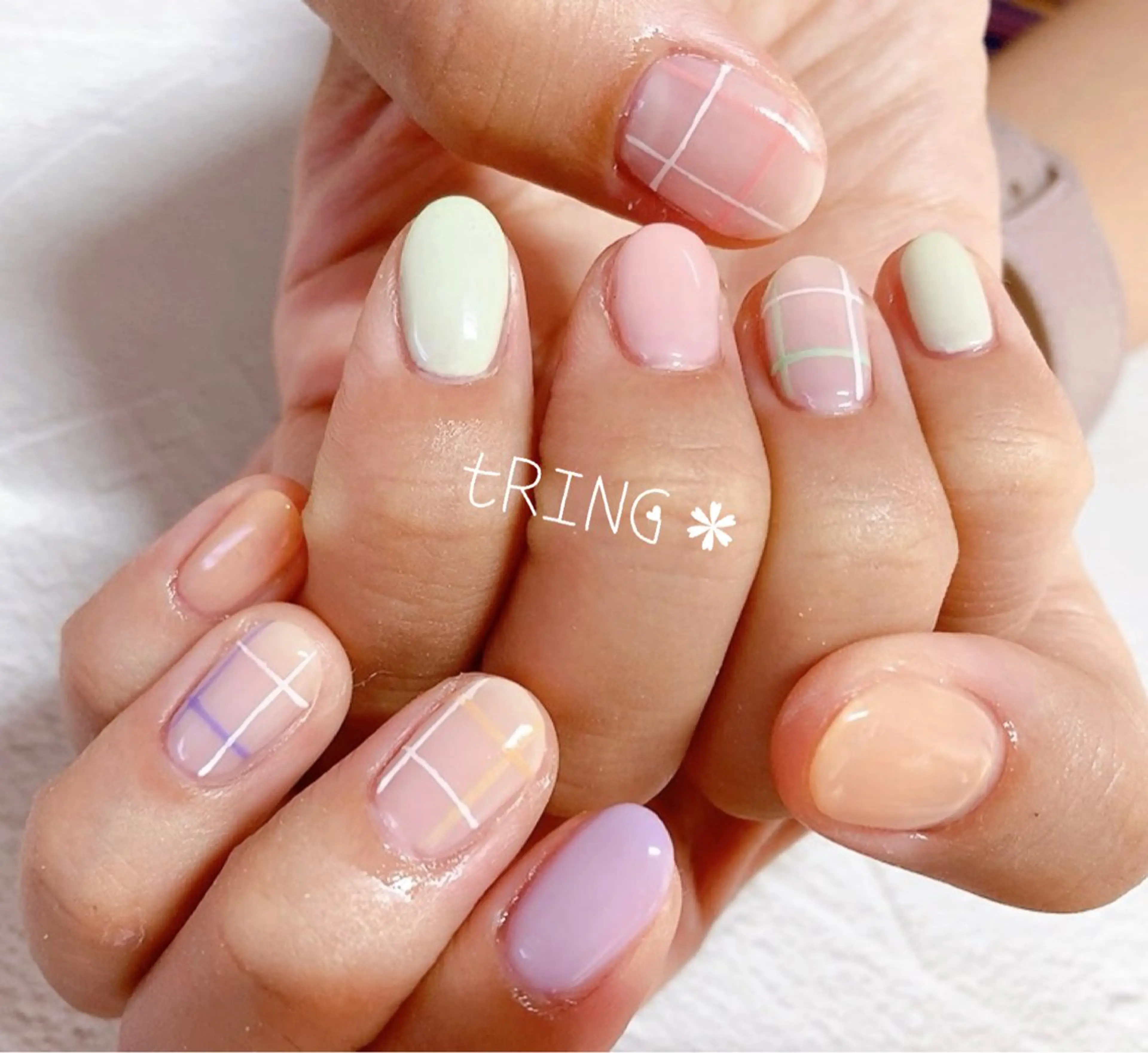 ネイル ハンドネイル tRING＊ しいの木台のネイルデザイン