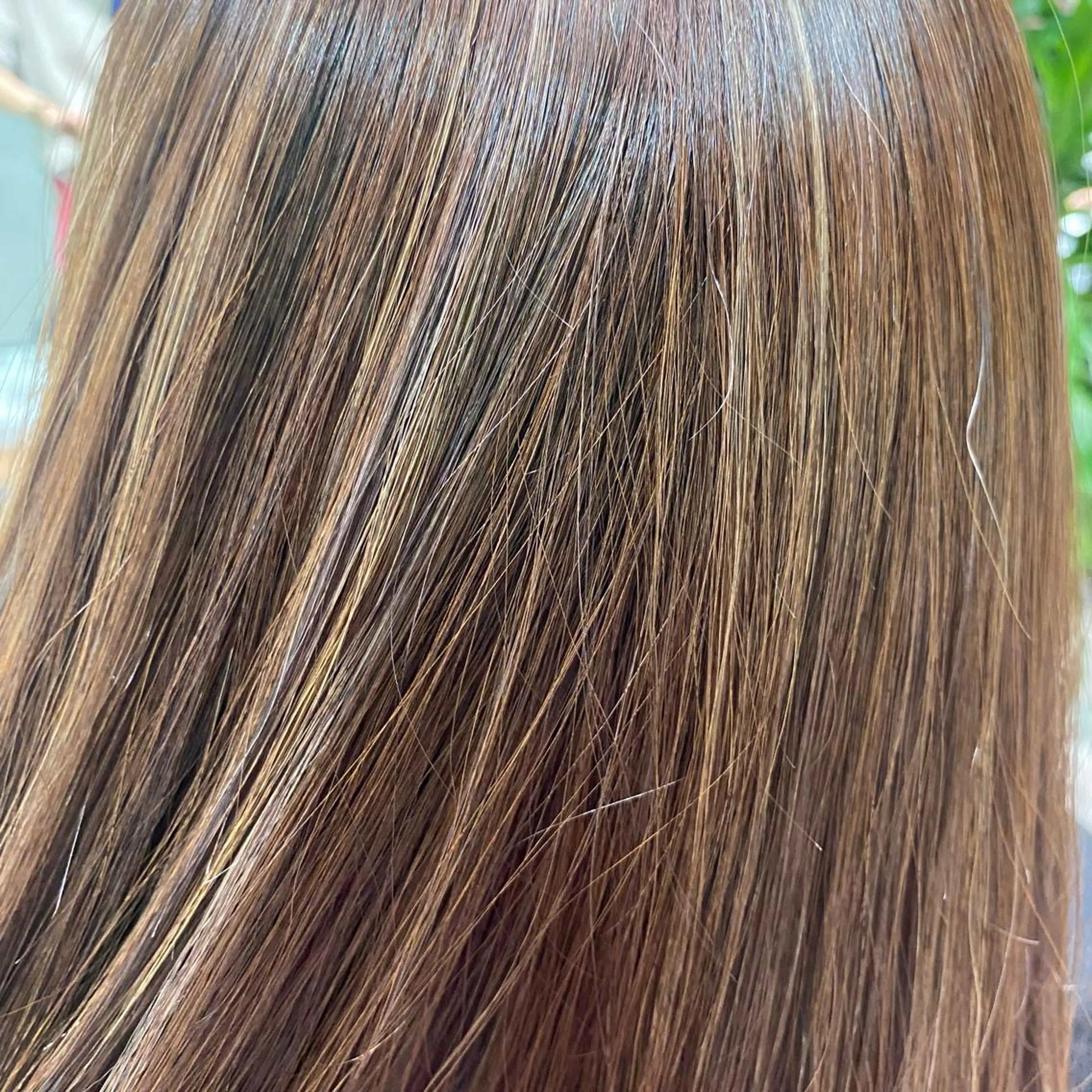 ロング ハイライト ヘアカラー 大久保 優香のヘアスタイル