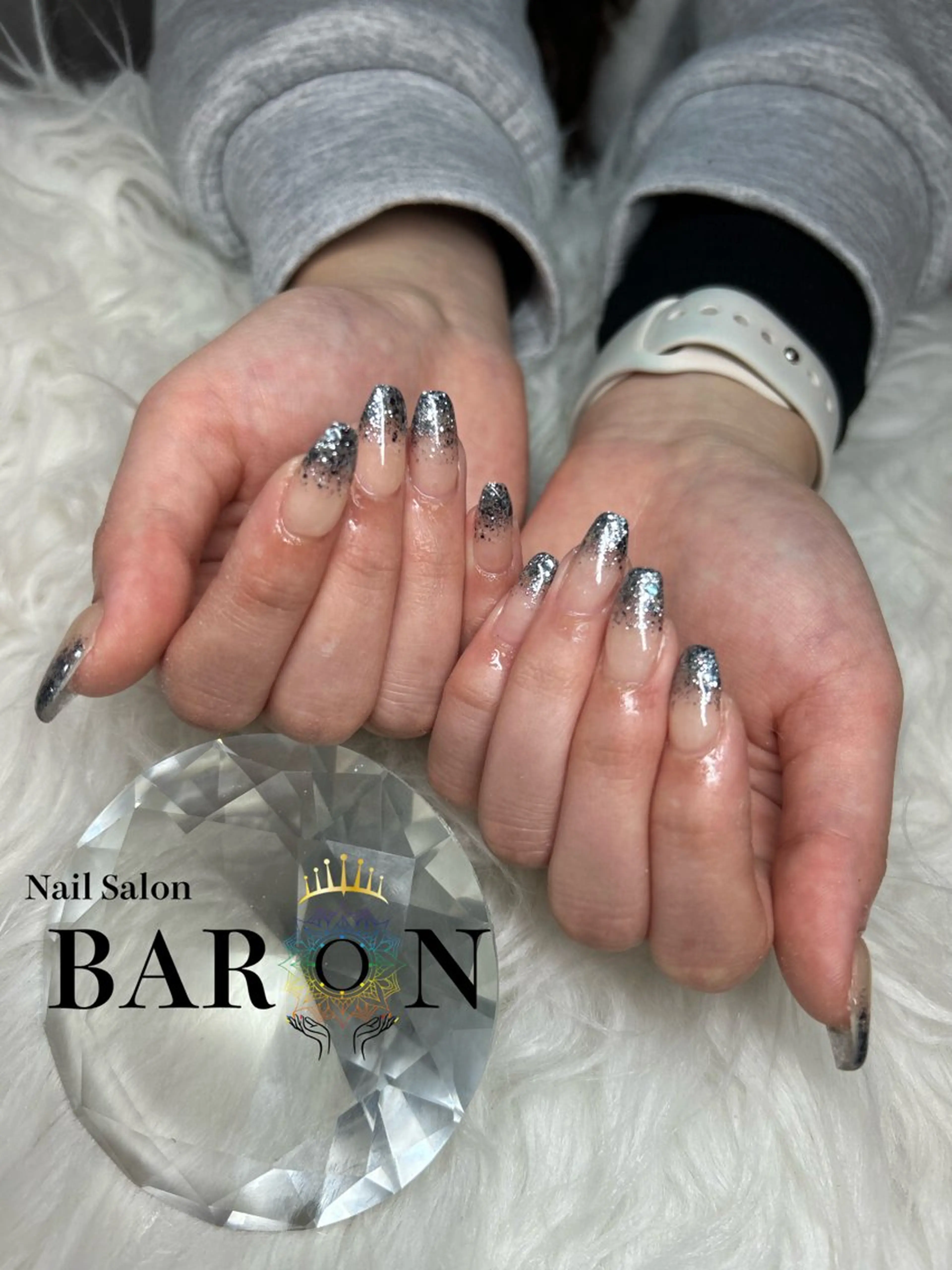 ネイル ラメ(グリッター) ラメグラデーション BARON AIMIのネイルデザイン