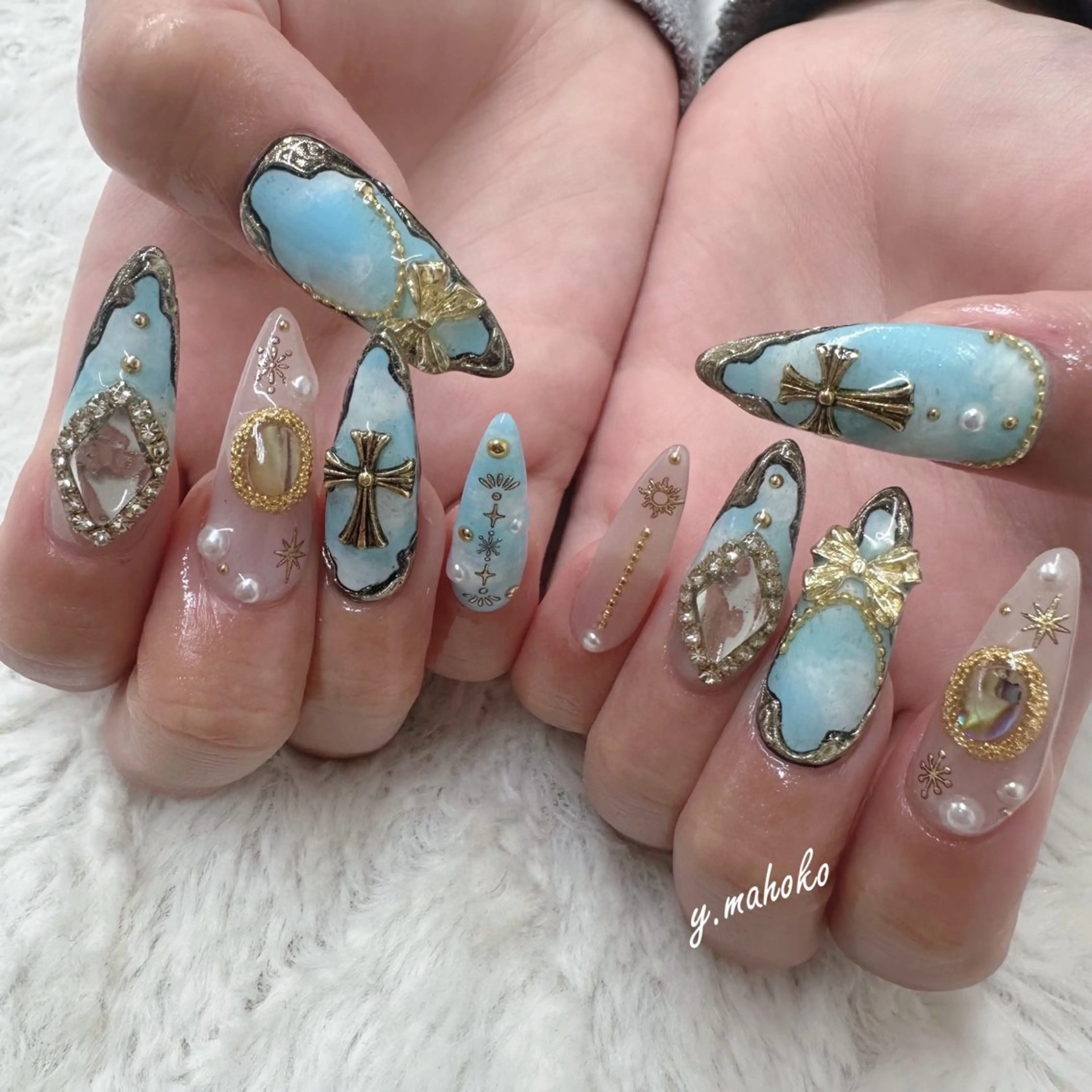 ネイル ハンドネイル She nail studio 原宿所属・パラジェル有/ スカルプ/mahoのネイルデザイン