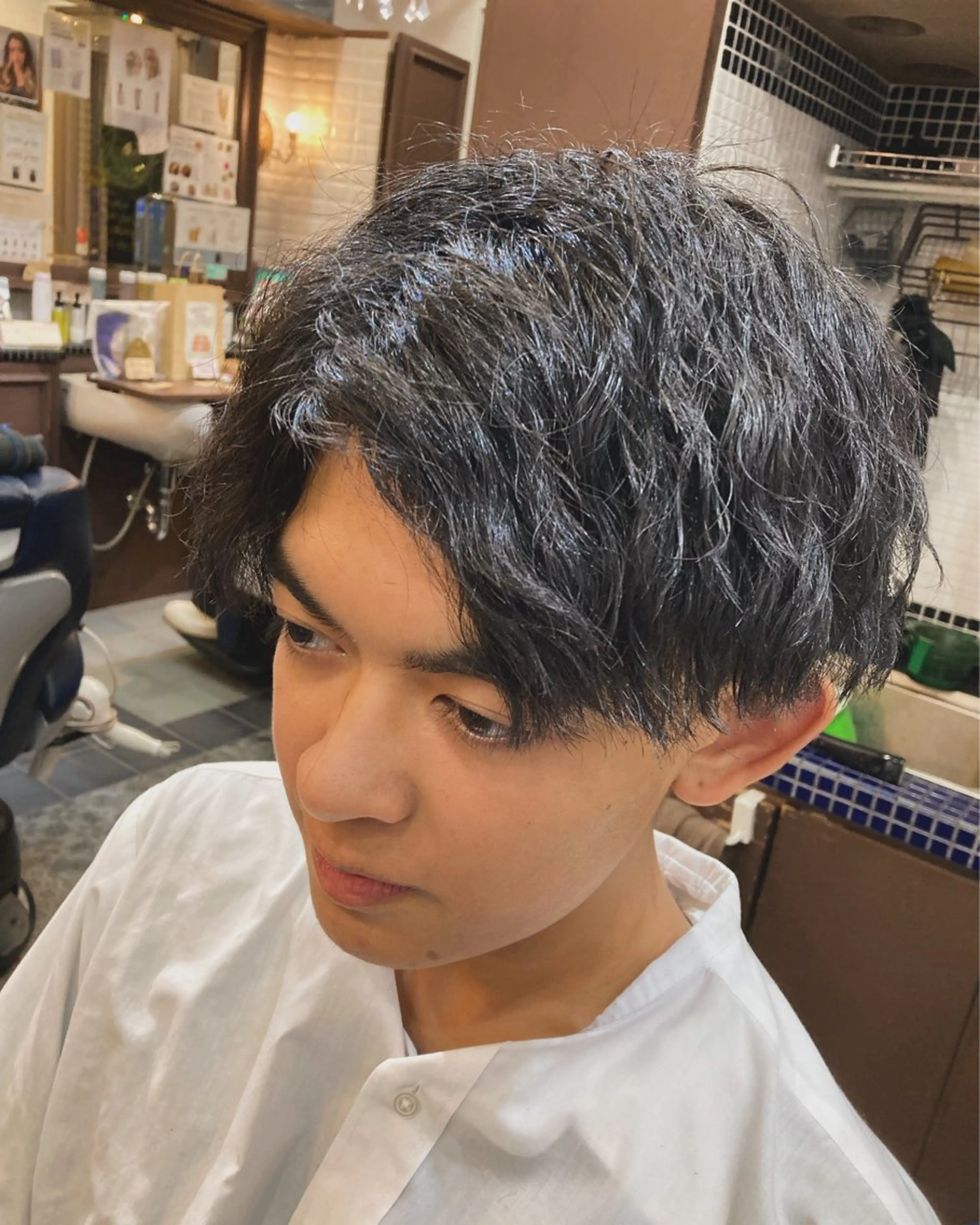 パーマ メンズ カット パーマ トリートメント ルピナス中田店長 山口大地のヘアスタイル