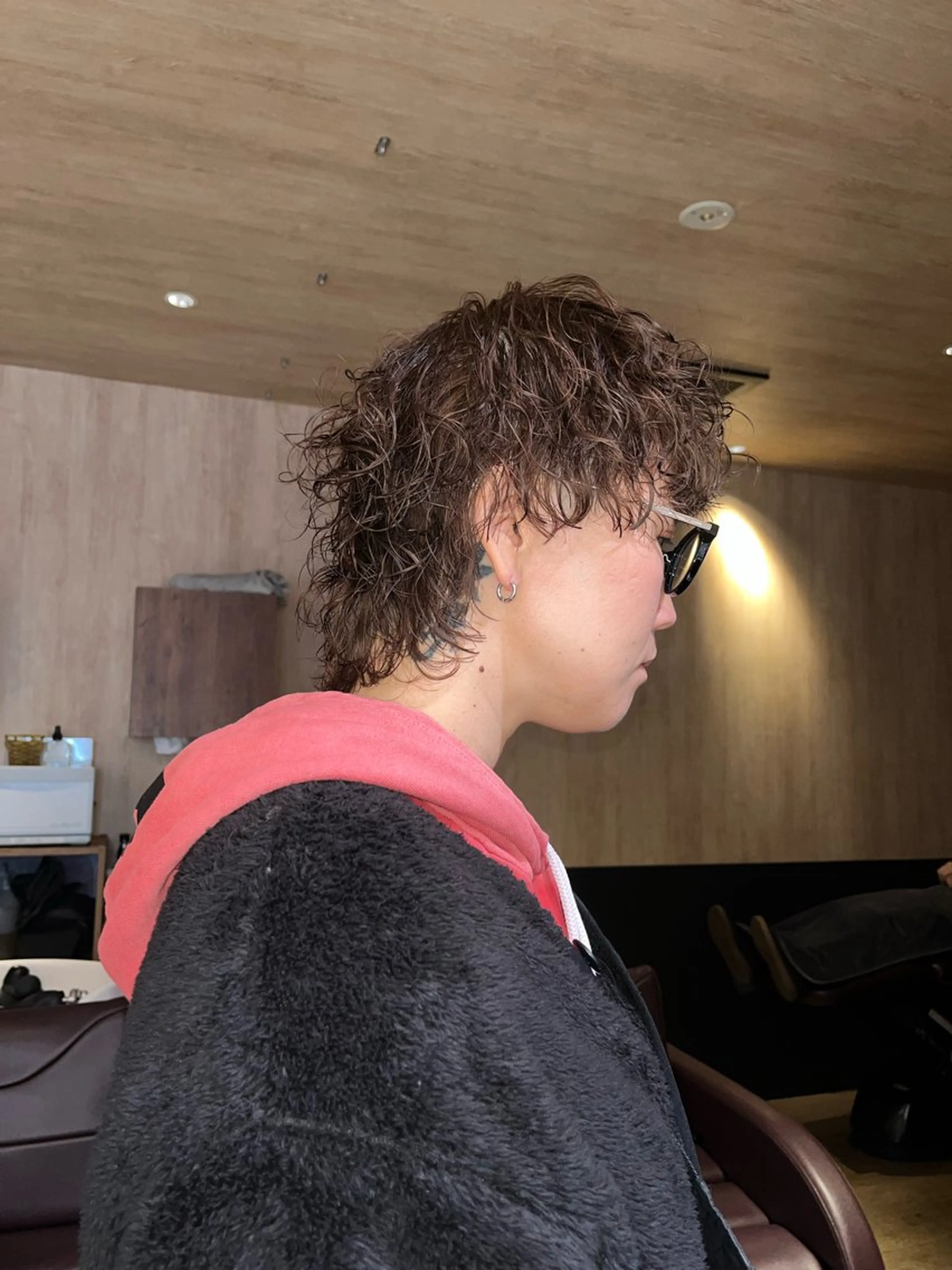 ショート カラー パーマ ウルフカット 産休中です 艶カラー♡オカのヘアスタイル