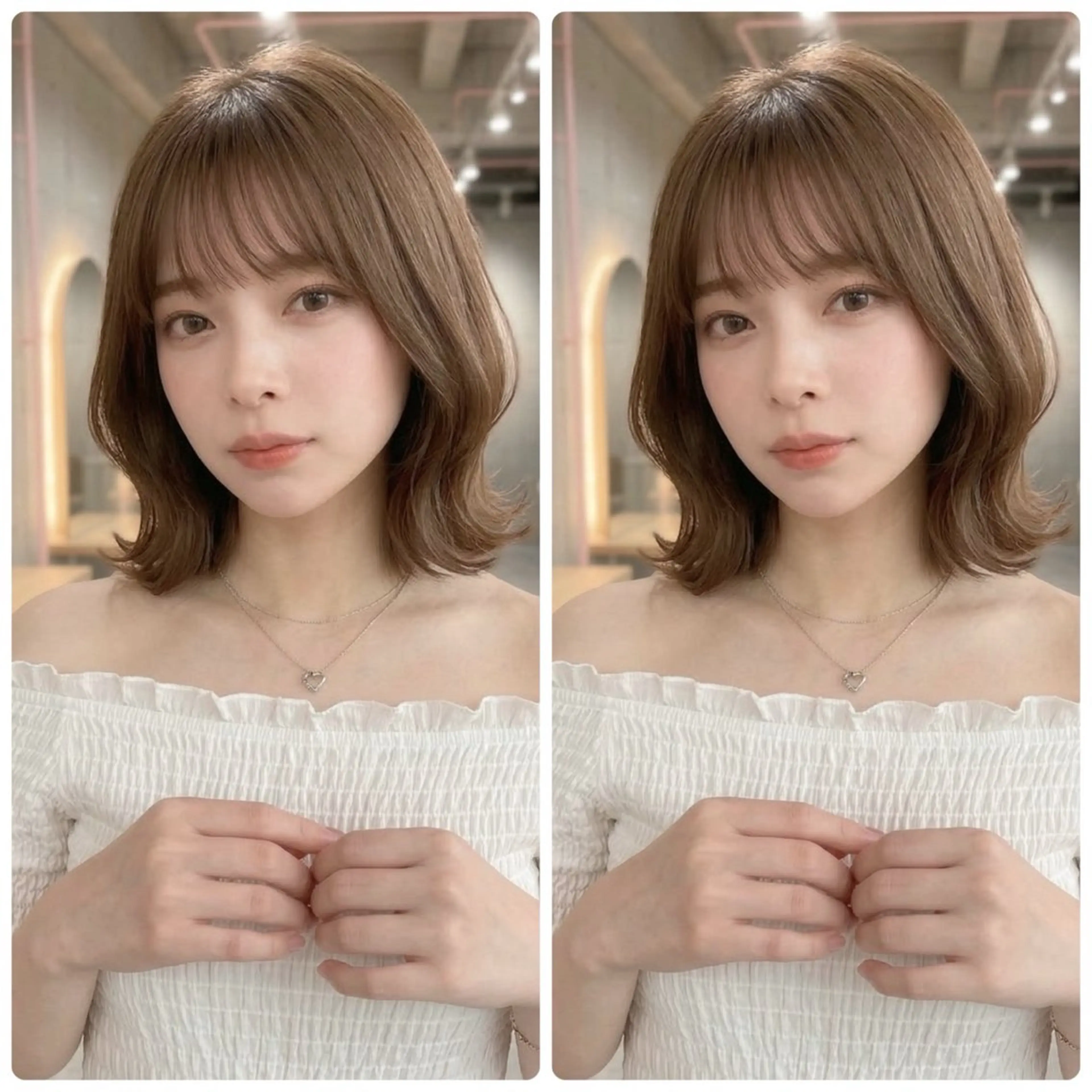 ミディアム ボブレイヤー ボブ レイヤーカット 外ハネヘア カット トリートメント 1ｍｍまでこだわる レイヤー🫧若葉🪞のヘアスタイル