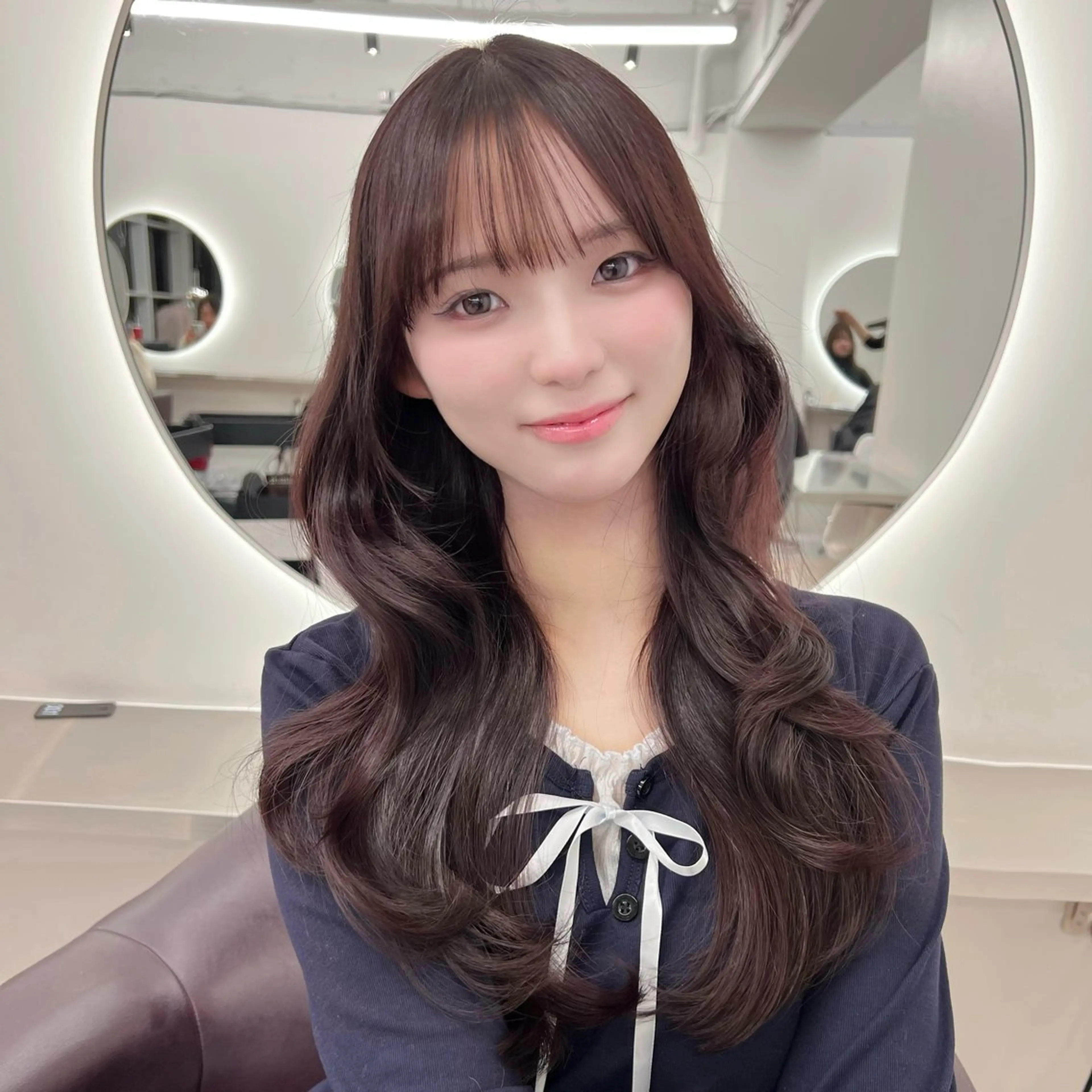 ロング カラー ベージュカラー ラベンダーカラー ラベンダーベージュ カット ヘアカラー トリートメント ヘアセット 韓国ヘア/透明感 カラー🤍yukaのヘアスタイル