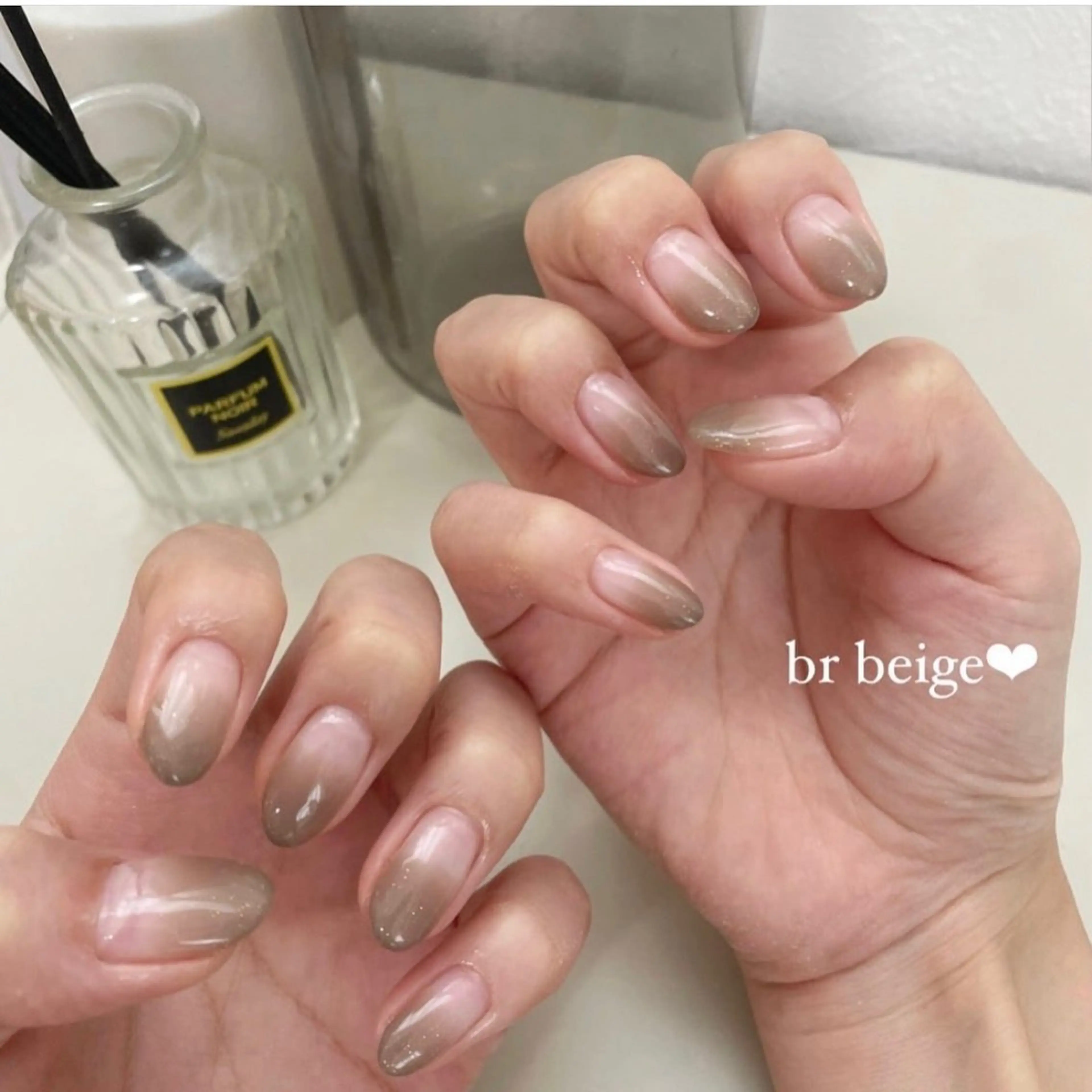 ネイル ブラウン ラメ(グリッター) naillist sayoのネイルデザイン