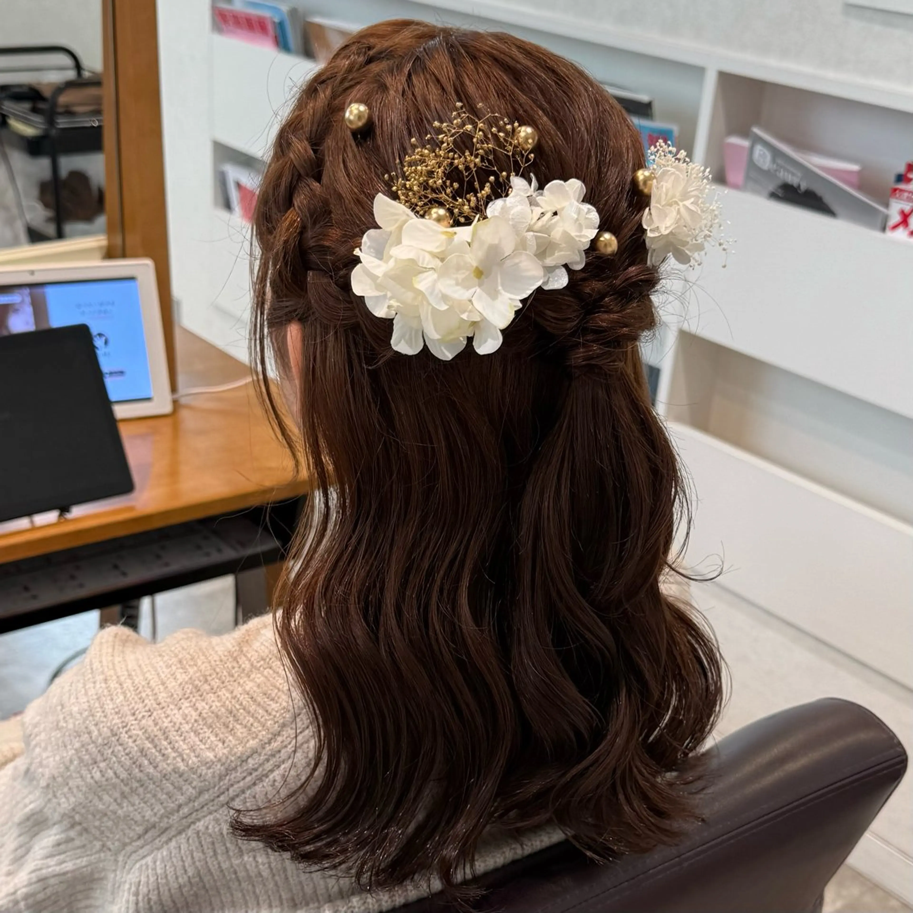 セミロング ヘアセット ハイトーン/ダブル カラー/あやかのヘアスタイル