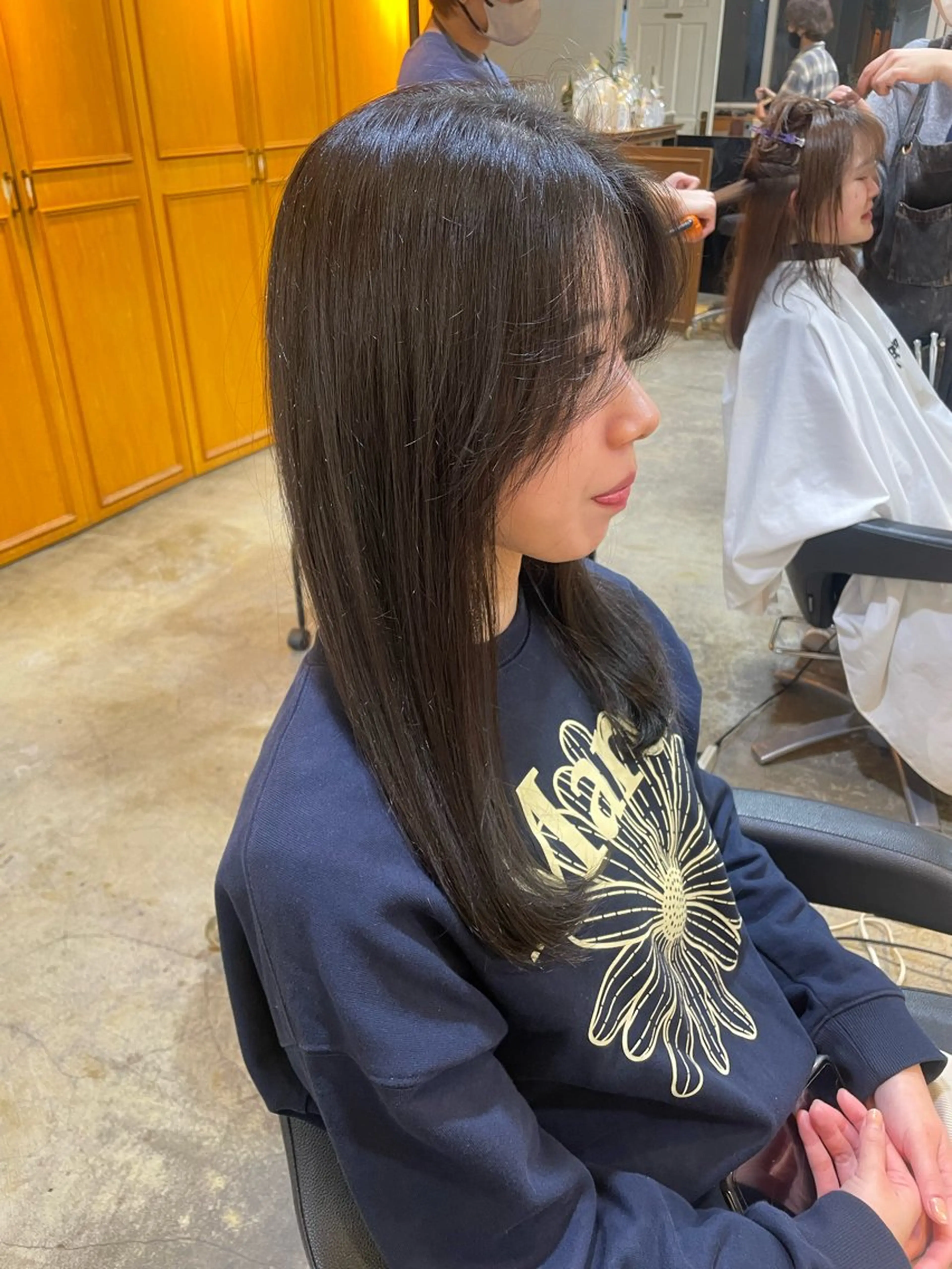 ロング カラー RIN／韓国ヘア レイヤーカットのヘアスタイル