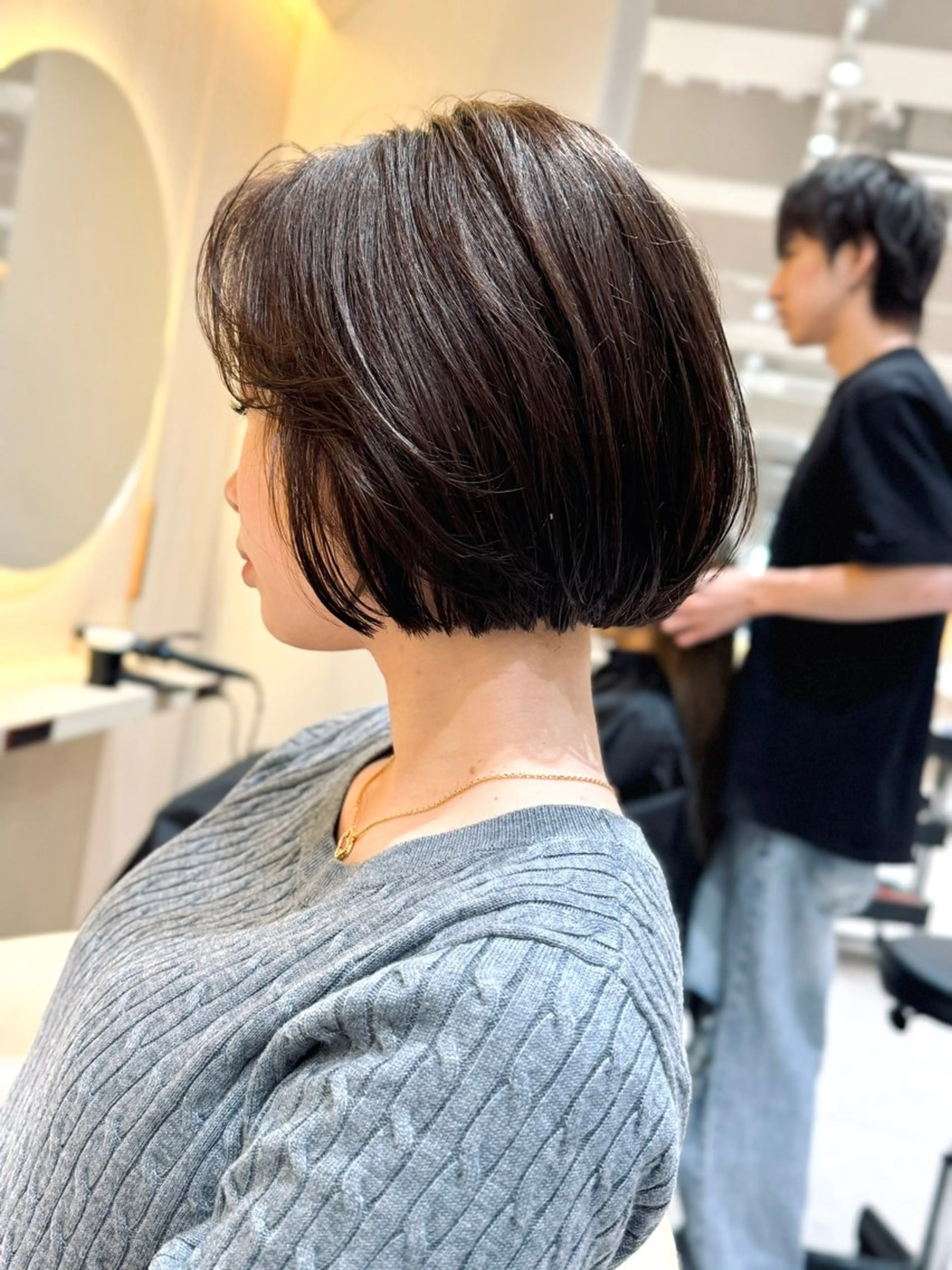ミディアム カット ヘアカラー トリートメント 🩵縮毛矯正・ボブ 岩原朋也🩵のヘアスタイル