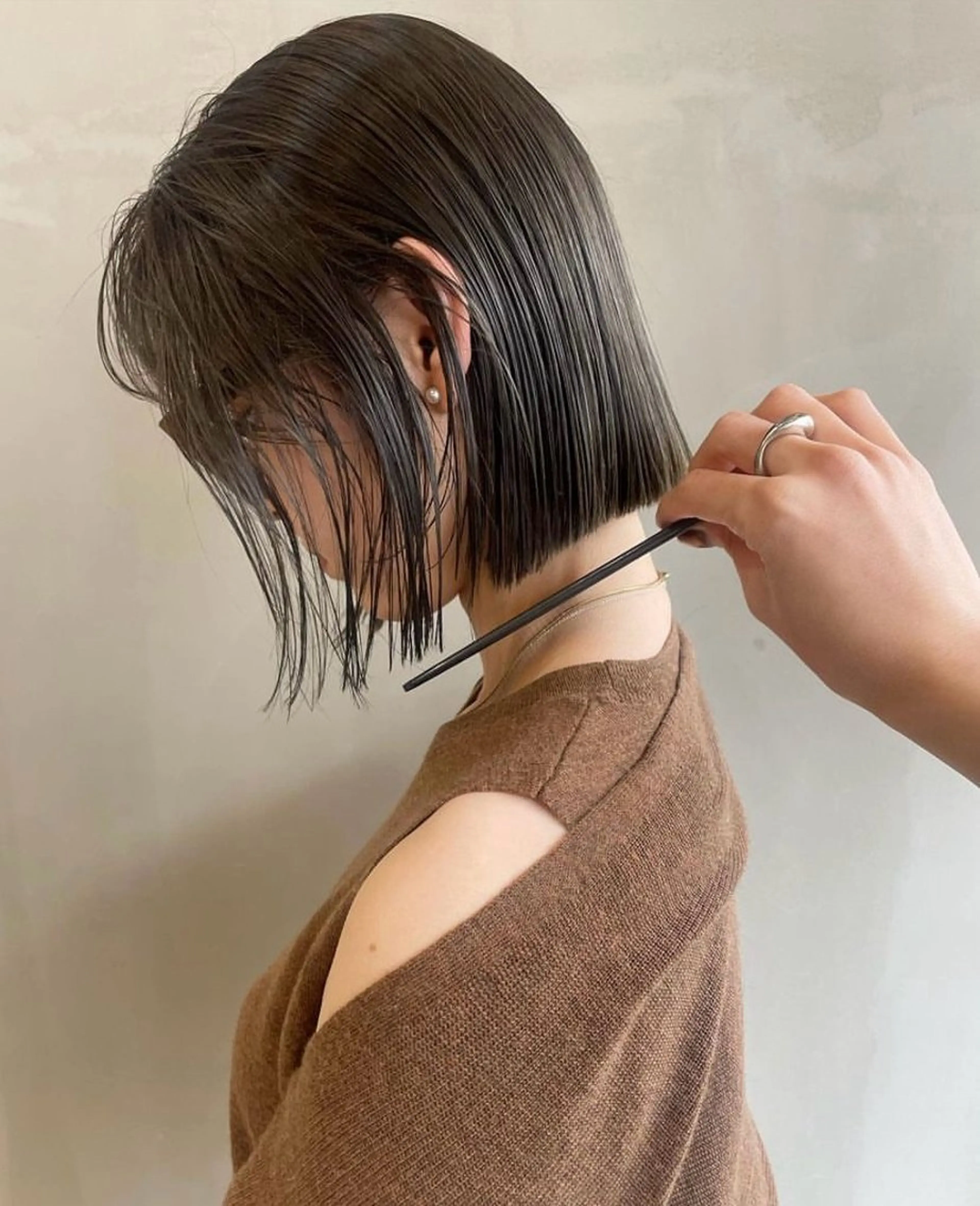 ショート カット ヘアカラー 透明感/グレージュ/ レイヤー/ 青空のヘアスタイル