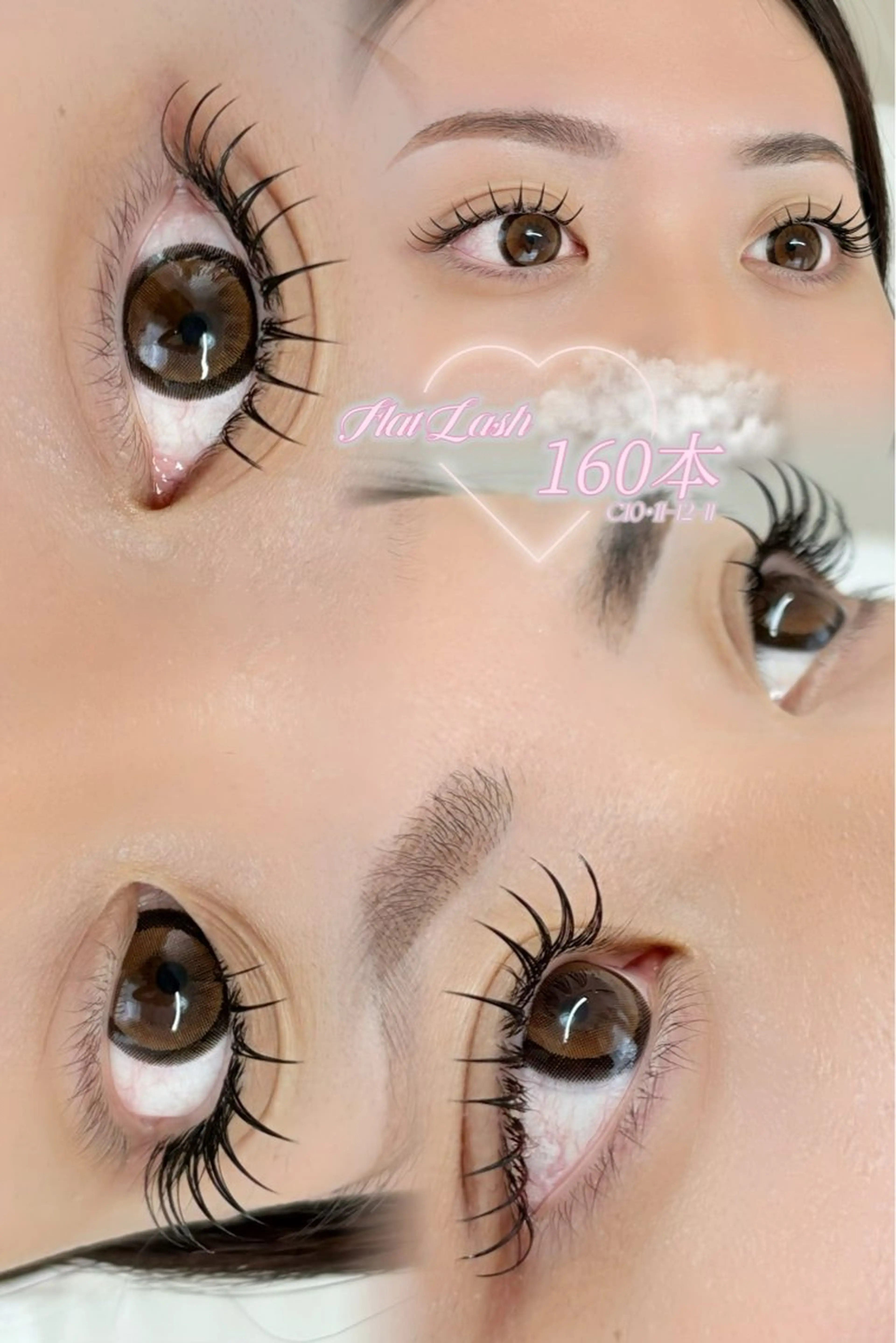 シングルエクステ160本 オフがある方はメッセージお願いします！+¥500でアイシャンプー追加可能🙆‍♀️の写真