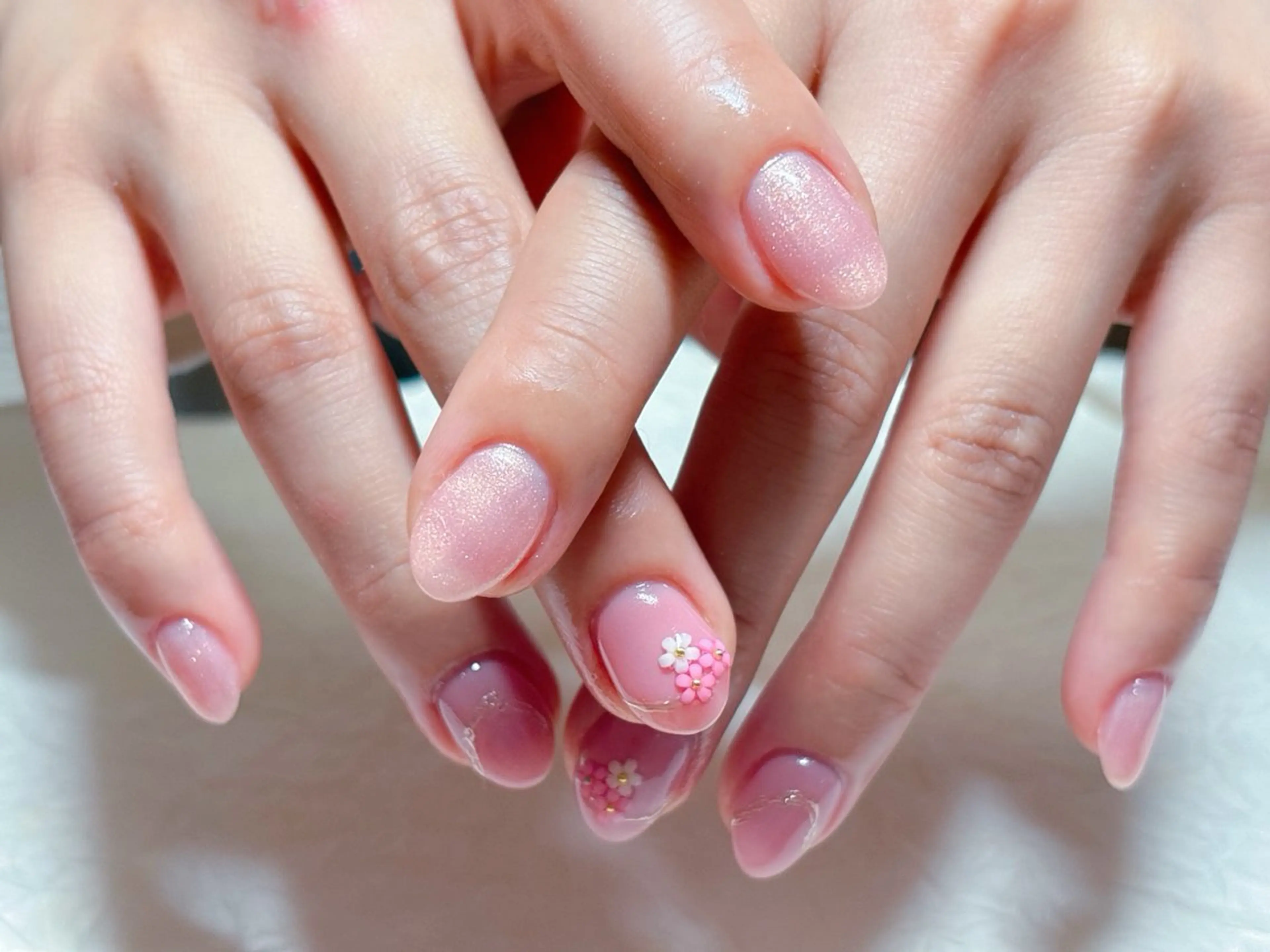 ネイル ピンク ハンドネイル ハンドケア ゆ か_Nails💫のネイルデザイン