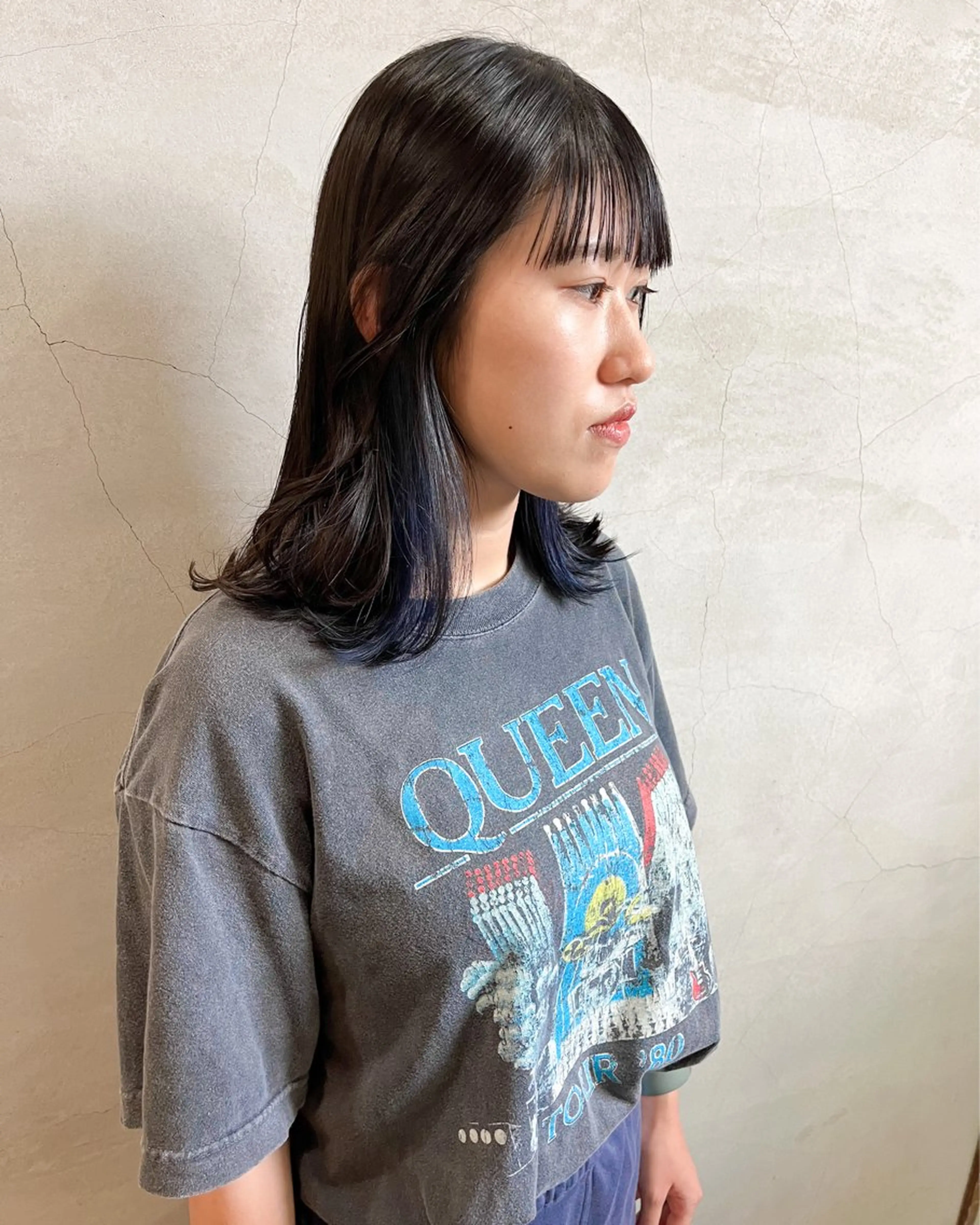 ミディアム カラー Musee plume所属・荻野七菜子 ボブのヘアスタイル