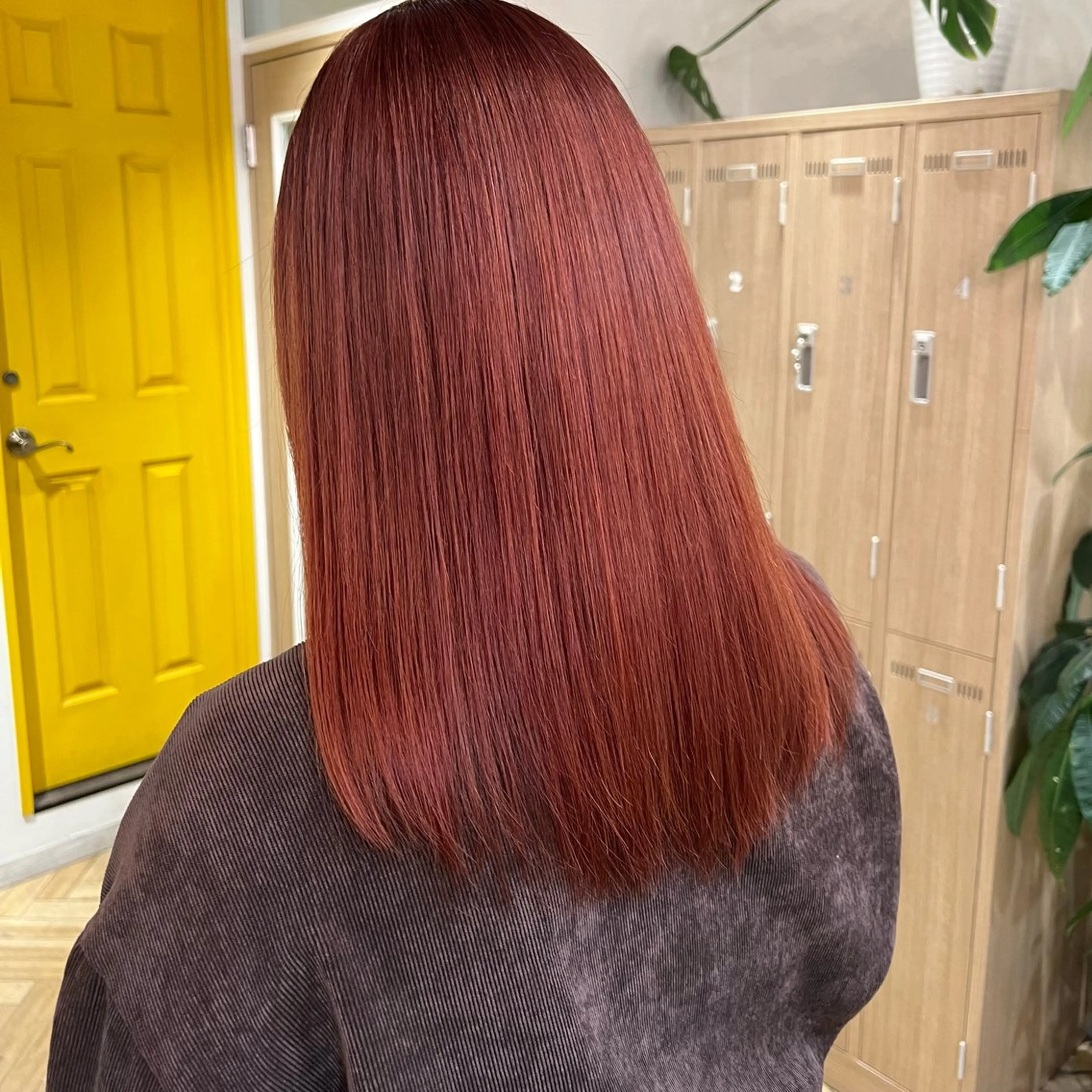 セミロング カラー 艶カラー/韓国顔周り 🎀mamiのヘアスタイル