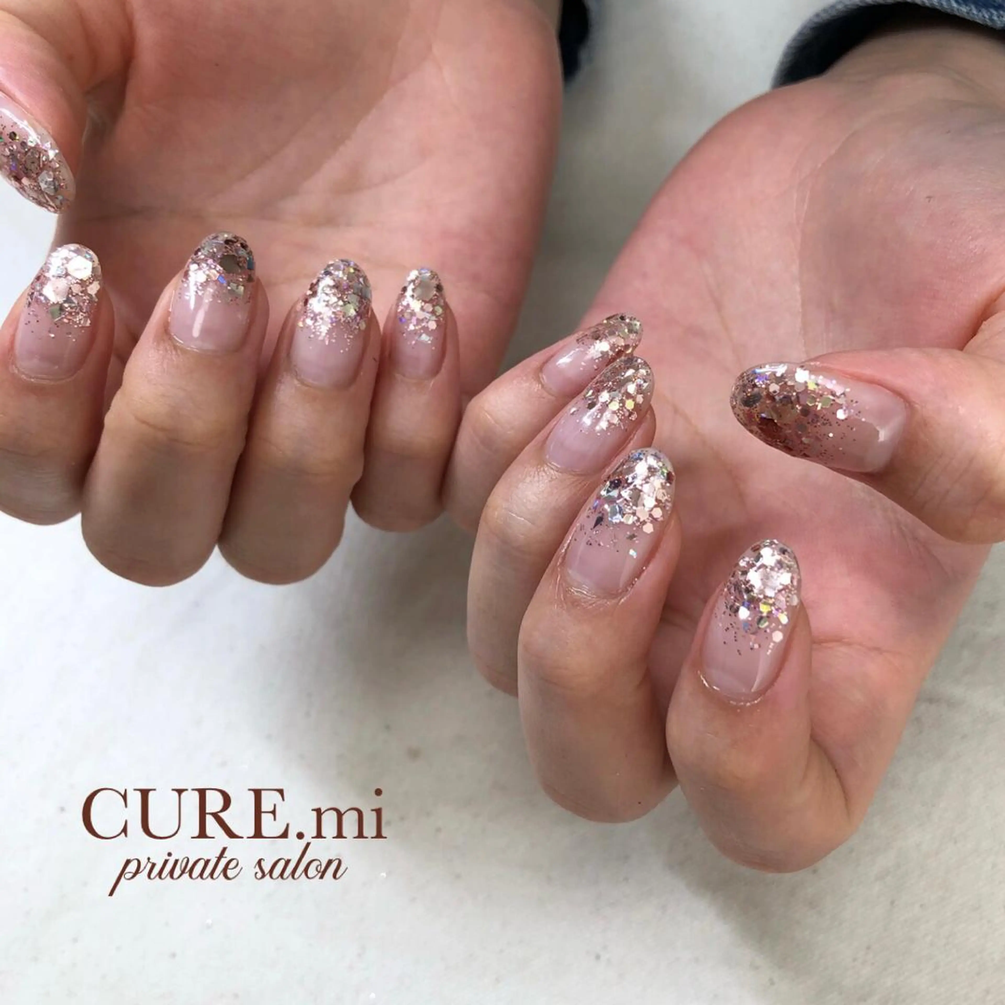 ネイル グラデーション キラキラネイル ラメ(グリッター) ラメグラデーション ハンドネイル 伊藤 美香のその他イメージ
