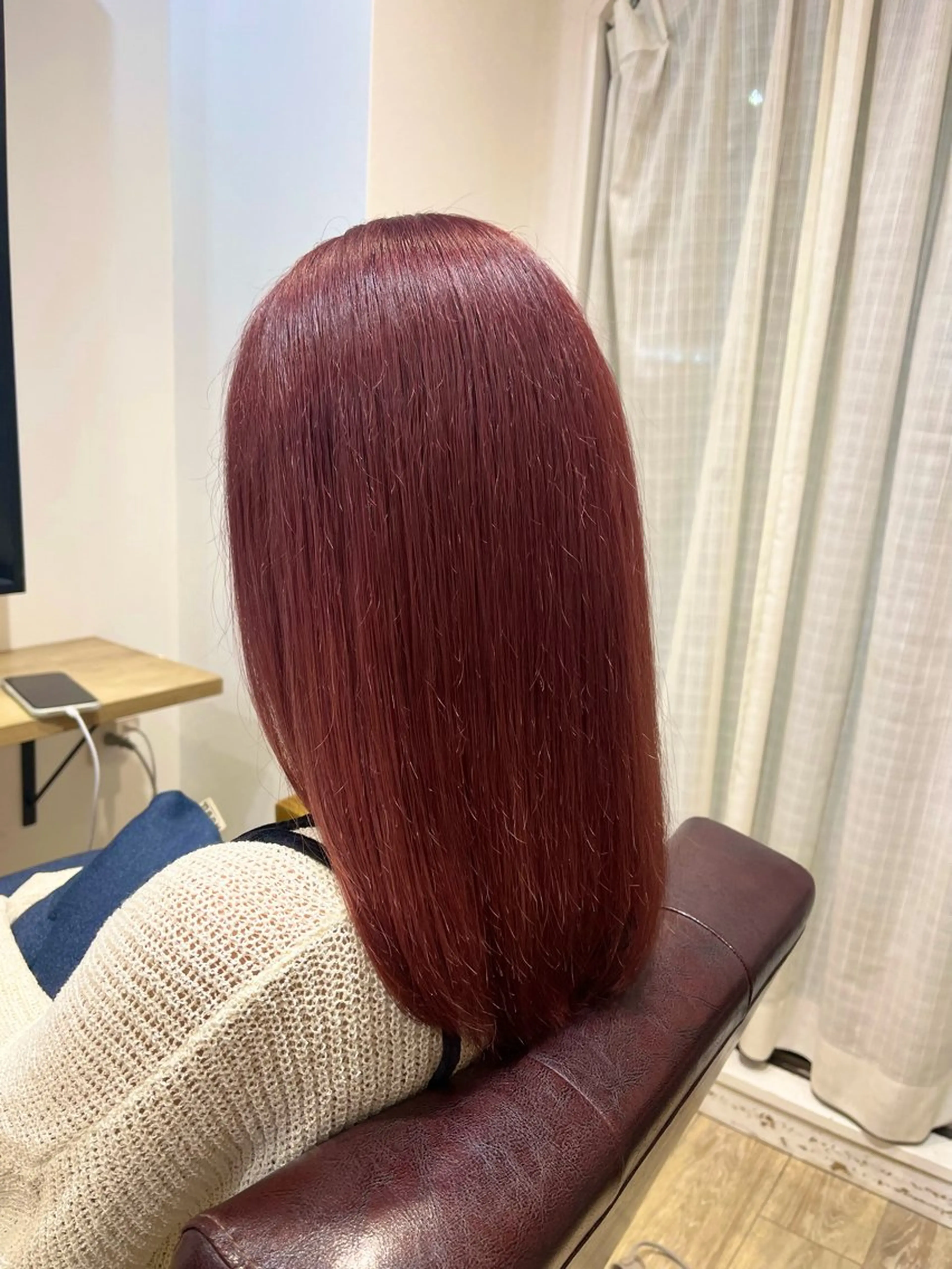 ロング カラー 切りっぱなしボブ 艶カラー🌷江梨🍎のヘアスタイル