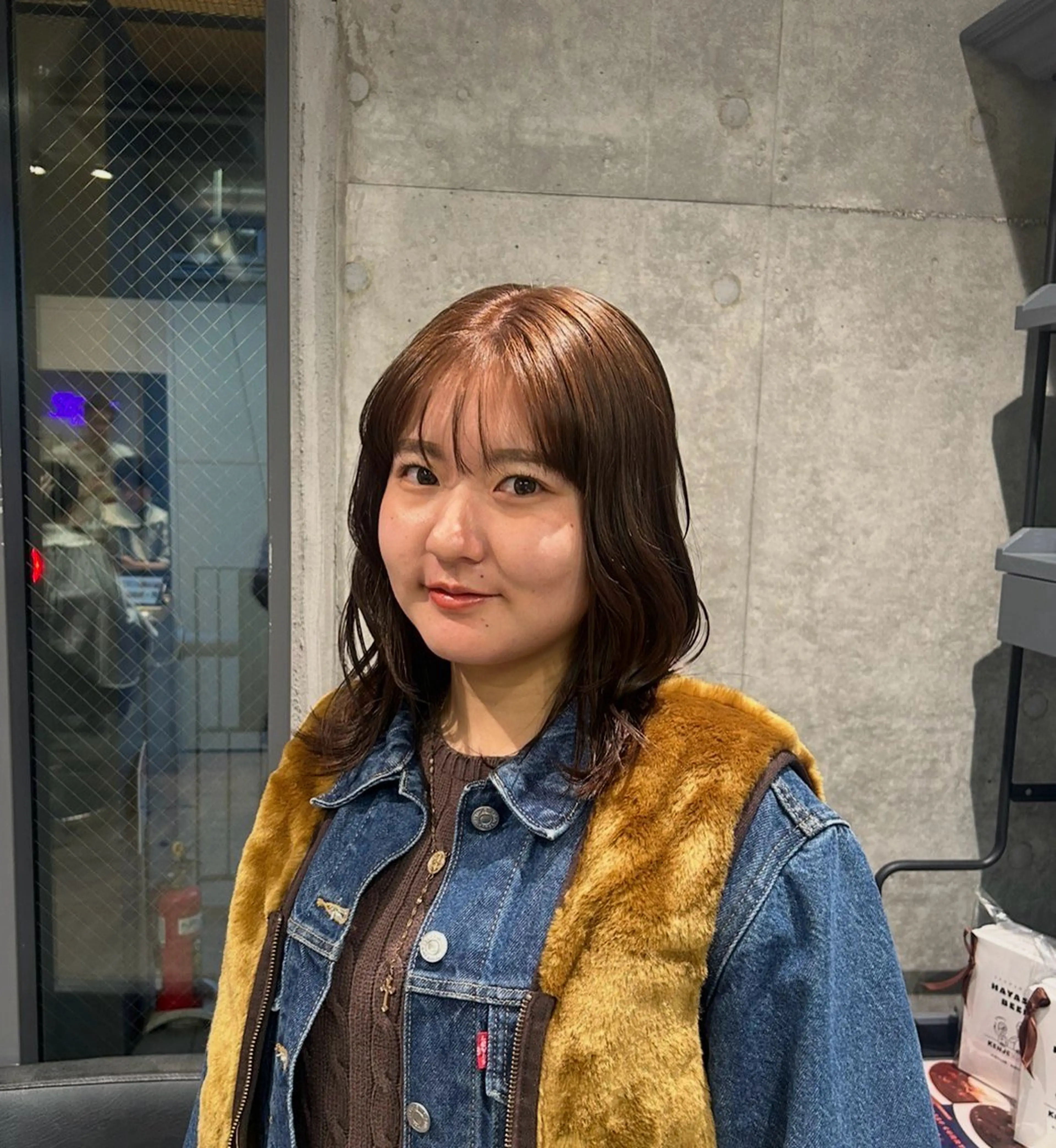 ミディアム ヘアカラー 透明感カラー/縮毛/ chino🍀のヘアスタイル