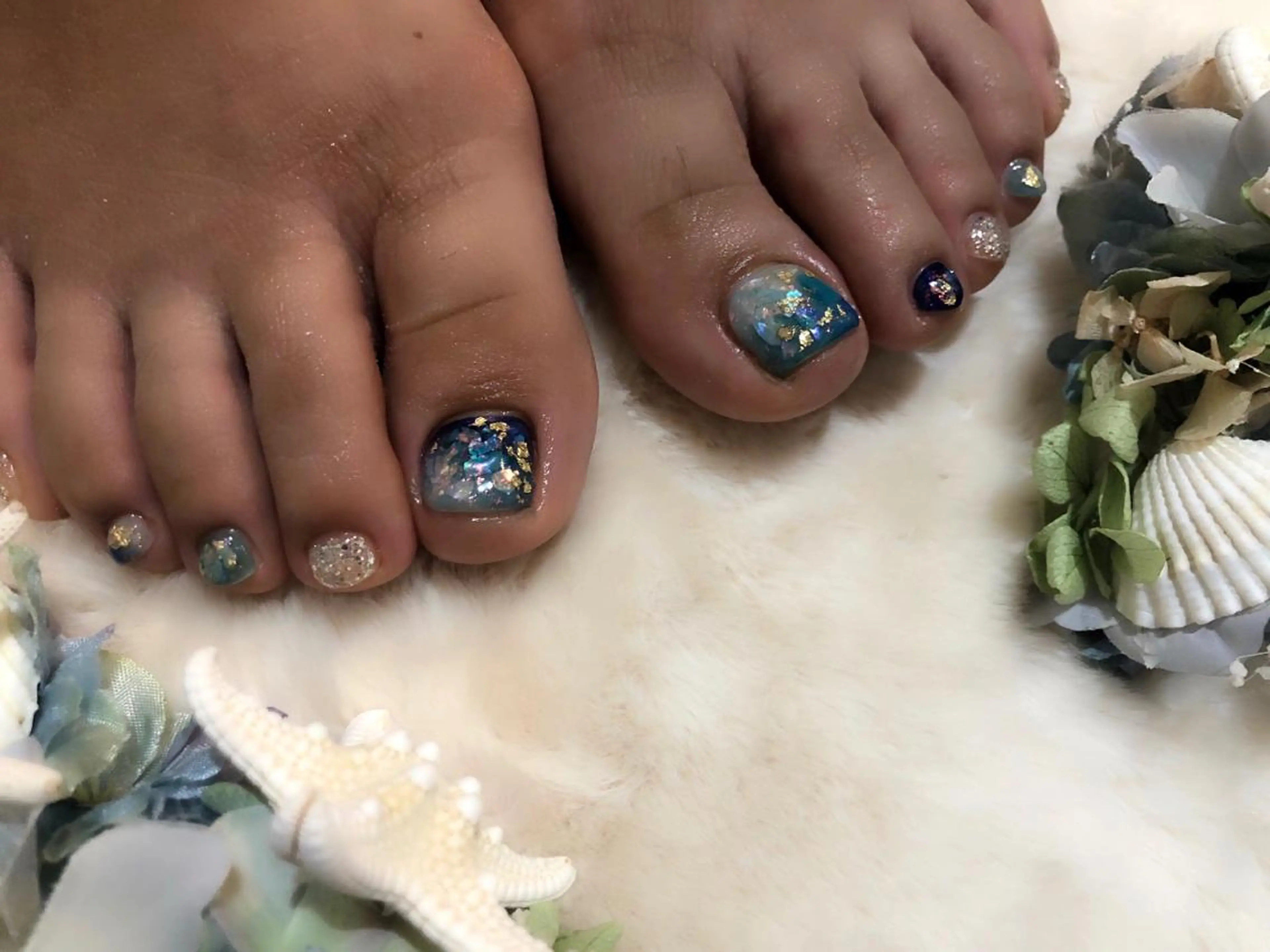 ネイル フットネイル フットネイル YAS 青柳 安代のネイルデザイン