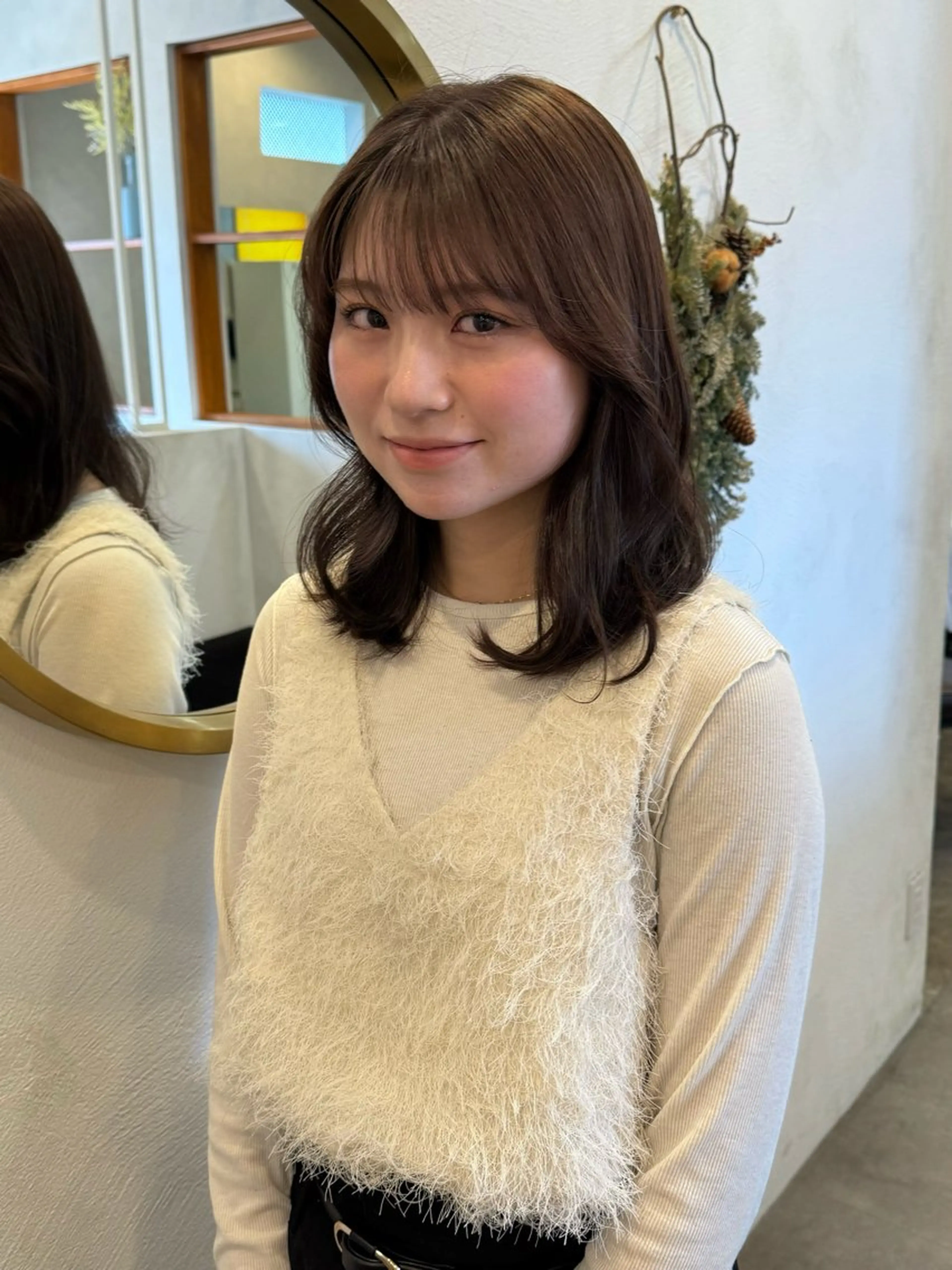 ミディアム カラー ベージュカラー Lita. hairdesign所属・kako ／透明感カラー🤍のヘアスタイル