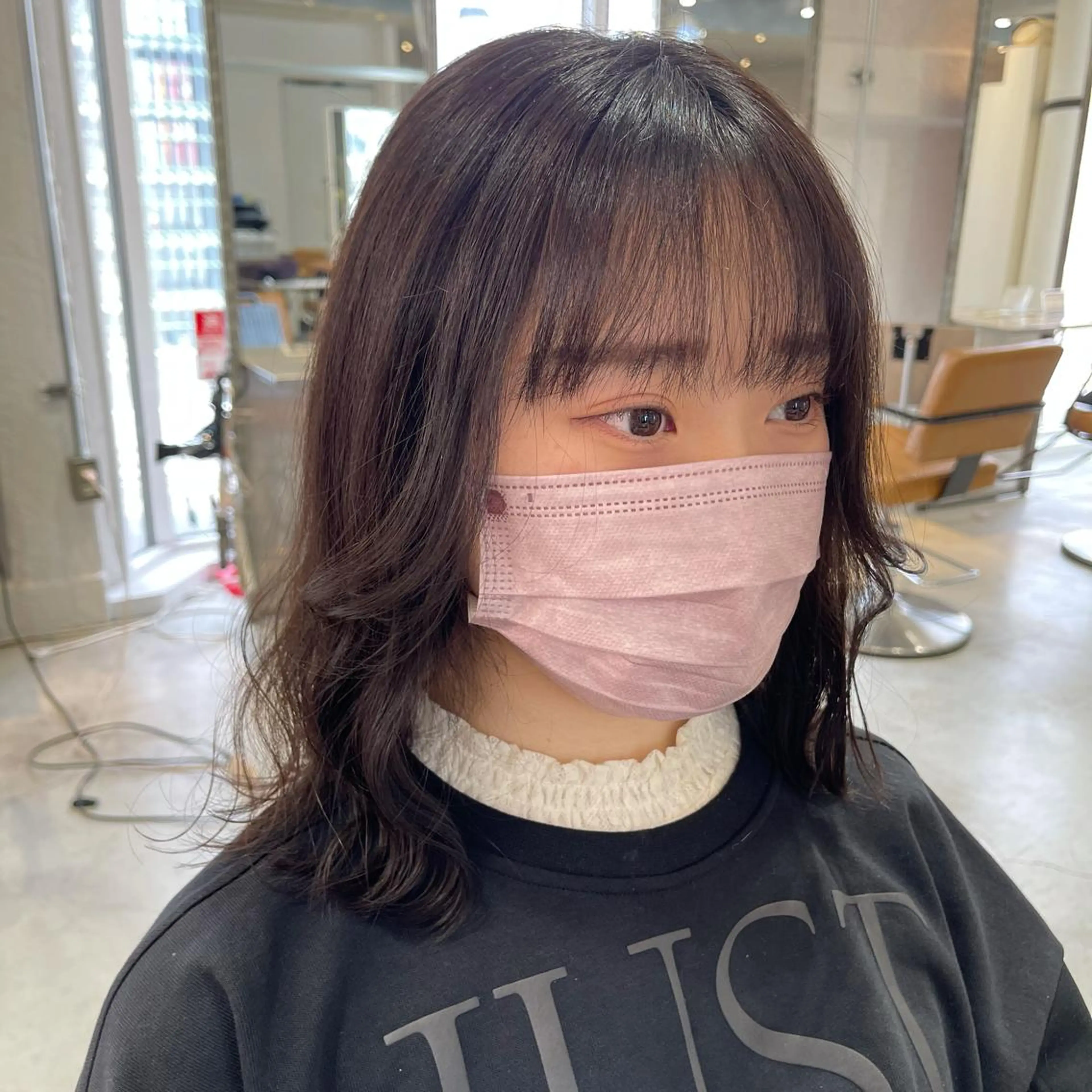 セミロング カラー ブラウンカラー nameless miichiのヘアスタイル