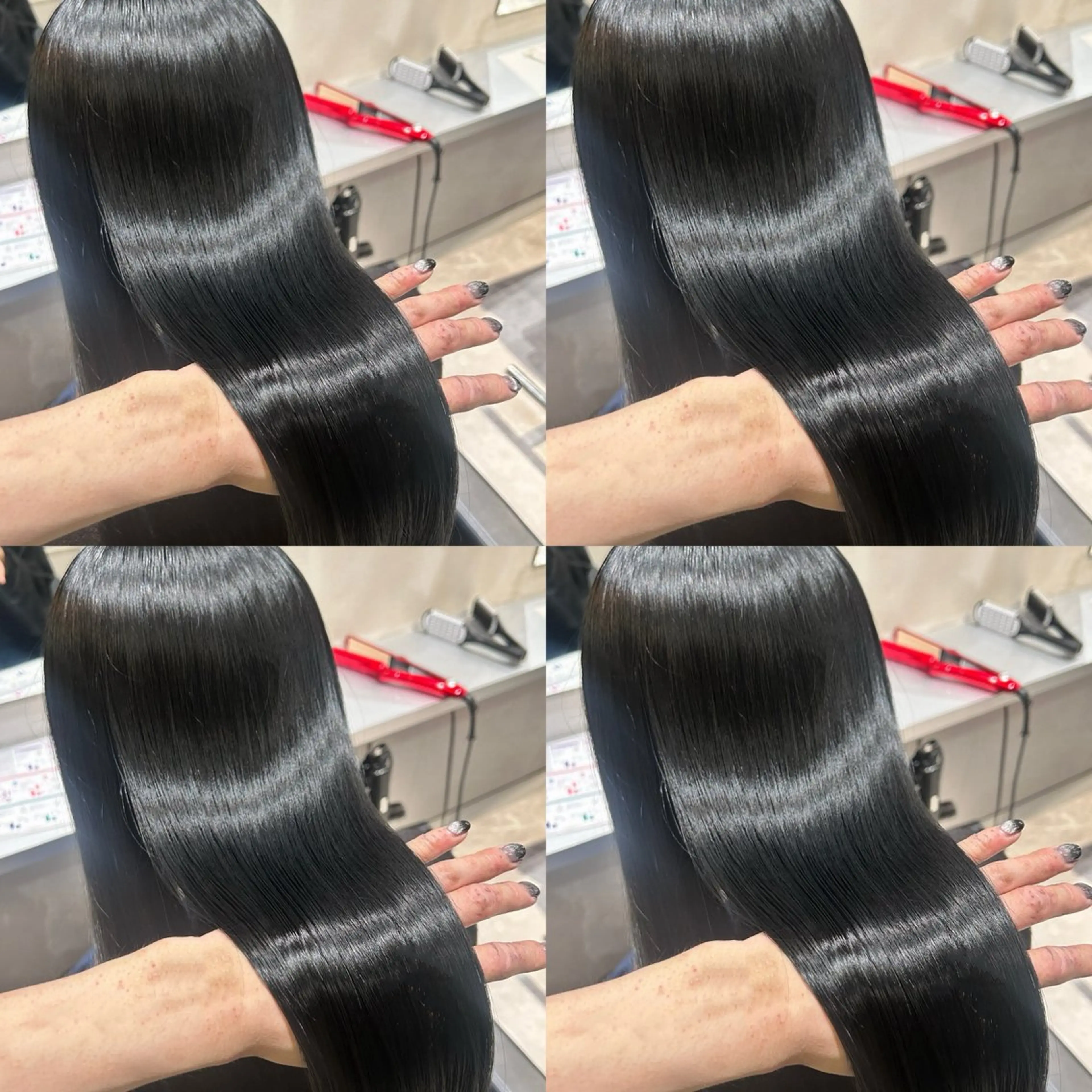 ロング カラー ダークグレー 髪質改善 カット ヘアカラー トリートメント 店長✨️韓国ヘア✖️ 髪質改善カラー／純大のヘアスタイル