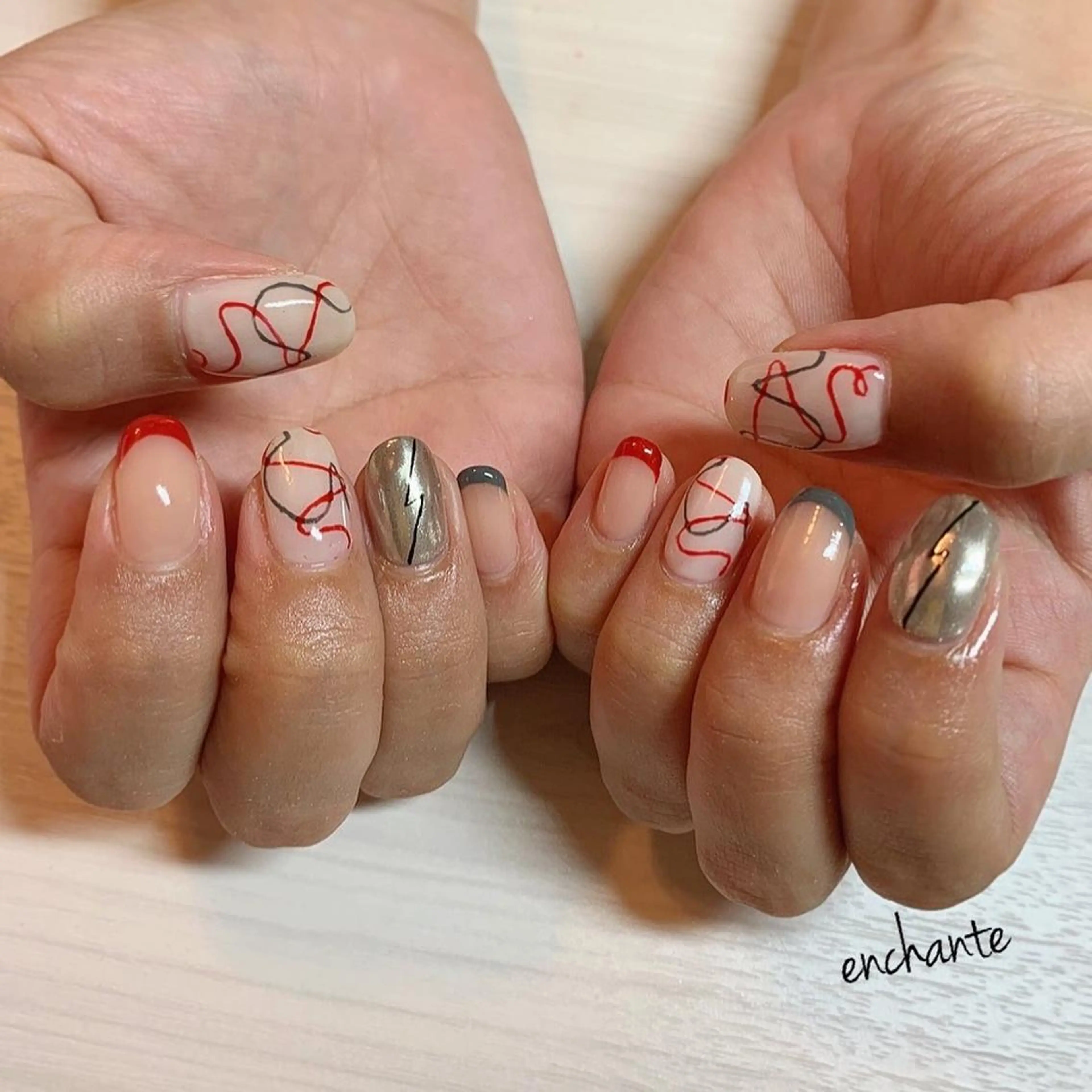 ネイル アンシャンテ所属・enchante 自由が丘のネイルデザイン