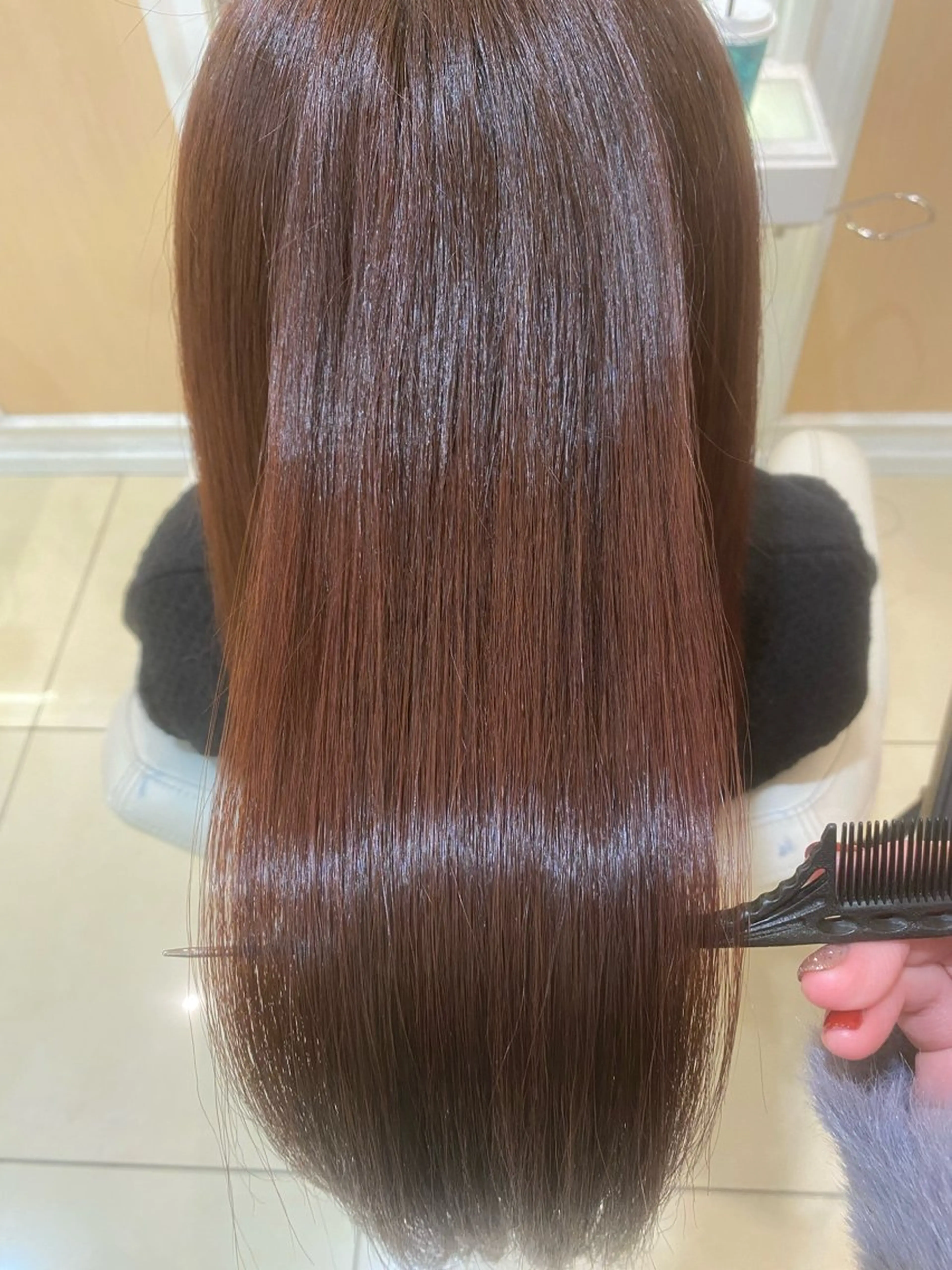 ロング 縮毛矯正 ヘアカラー 🌻Ash 中目黒店 Non🌻のヘアスタイル