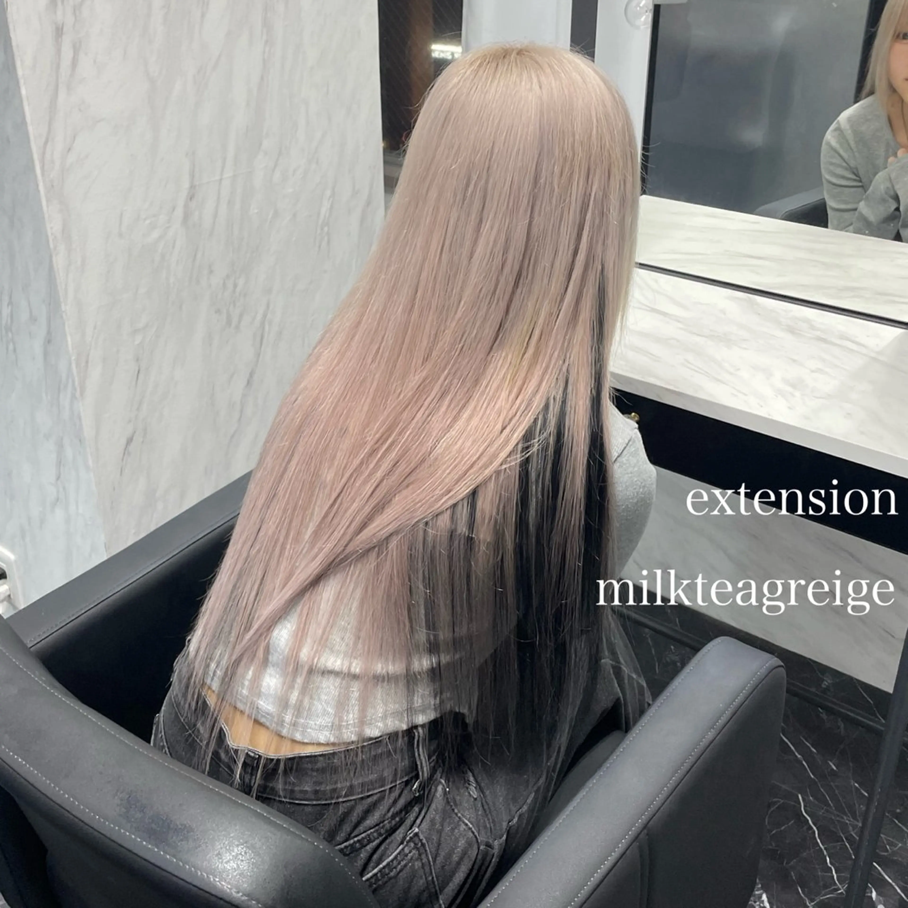 ロング カラー ヘアカラー エクステ エクステ🩵ブリーチ 韓国ヘア🩵KAEのヘアスタイル