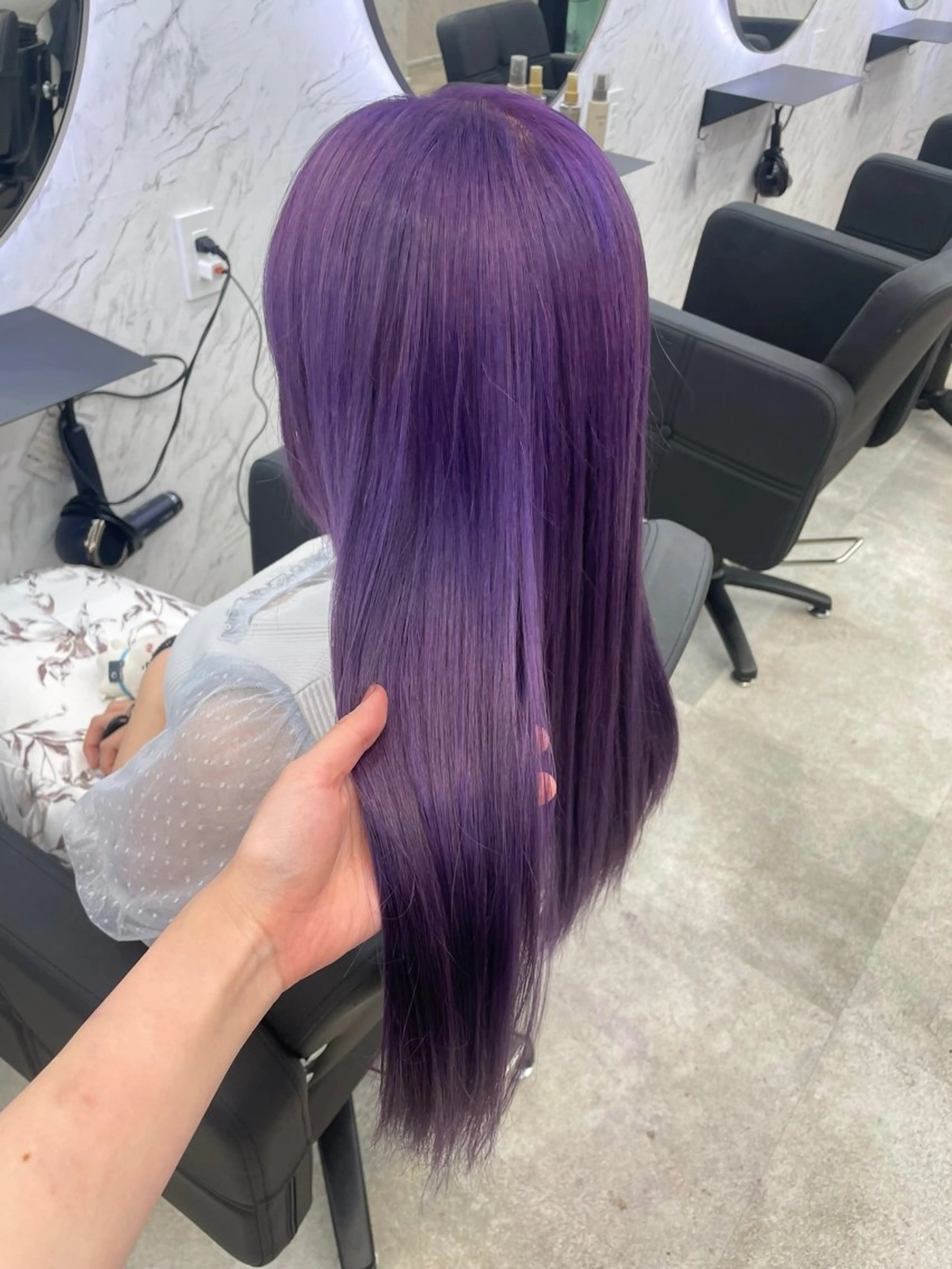 ロング カラー ラベンダーカラー hair salon dot. mooda 韓国風サロン 町田店所属・韓国風ヘア🎀🩶 /♡𝓝𝓸𝓪♡のヘアスタイル