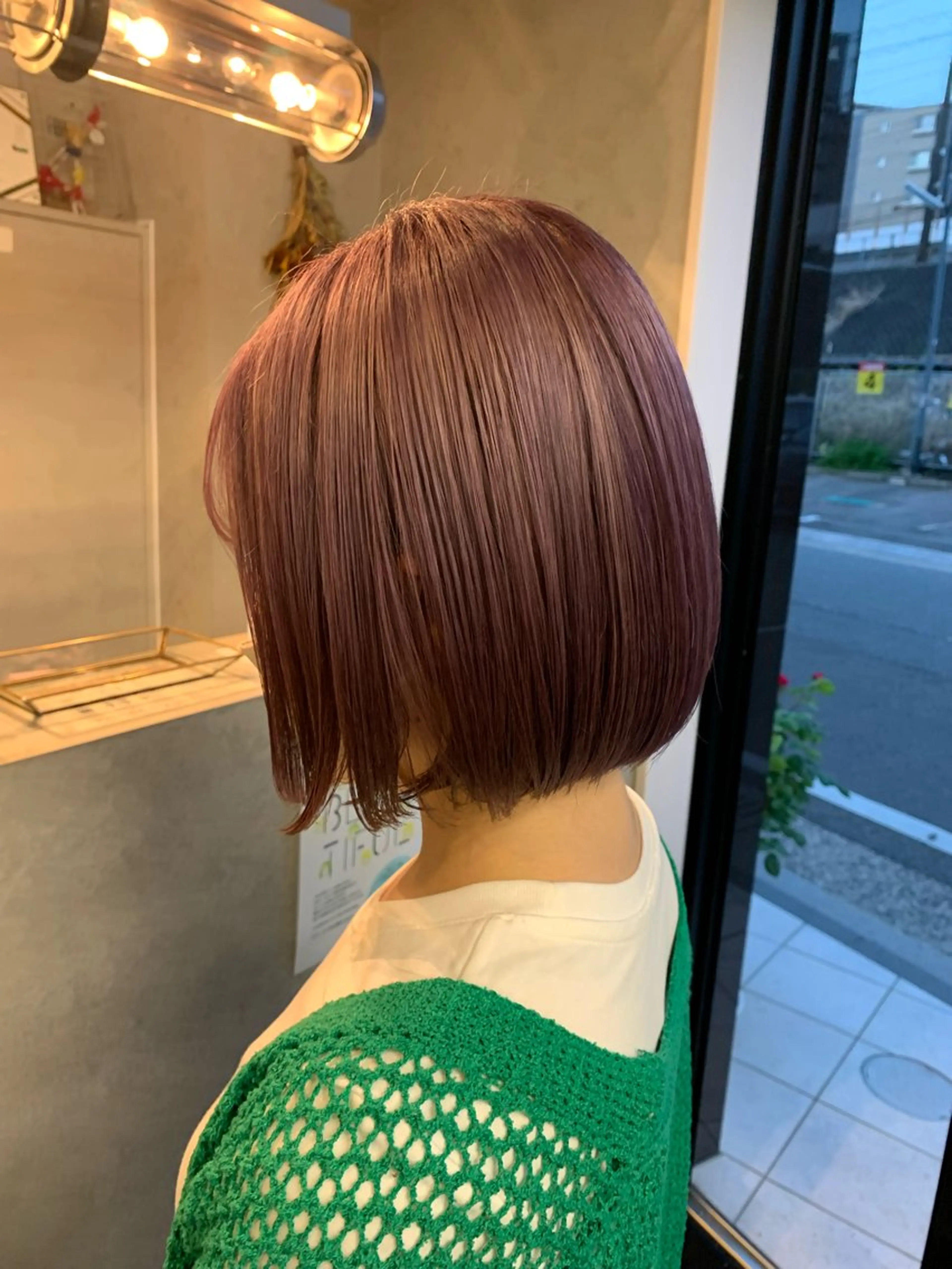 ミディアム カラー カシス ラベンダーカラー ヘアカラー トリートメント Haru/THREE …by velvetのヘアスタイル