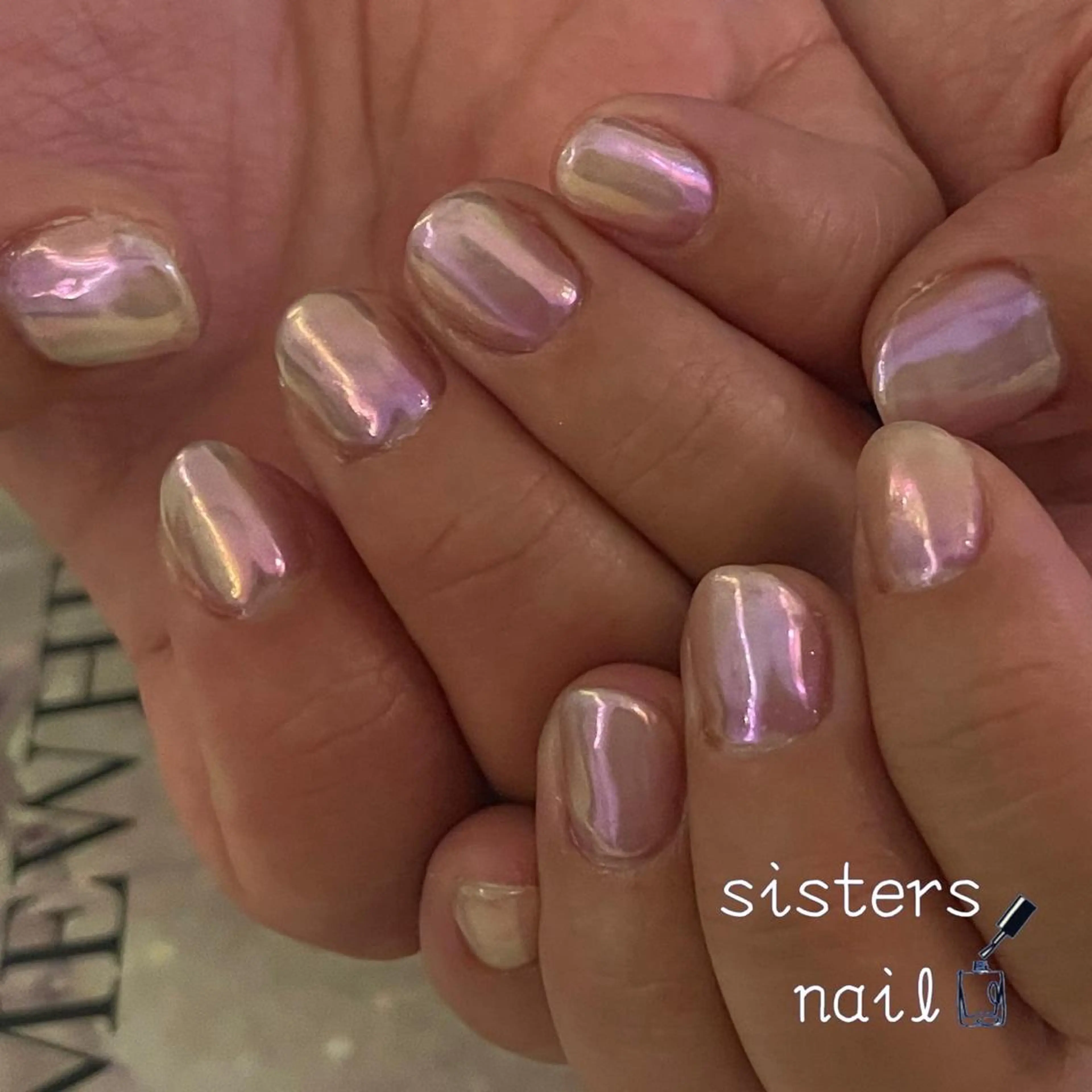 ネイル アートネイル オーロラネイル クリアネイル 氷ネイル・うるうるネイル キラキラネイル sisters nail.fのネイルデザイン