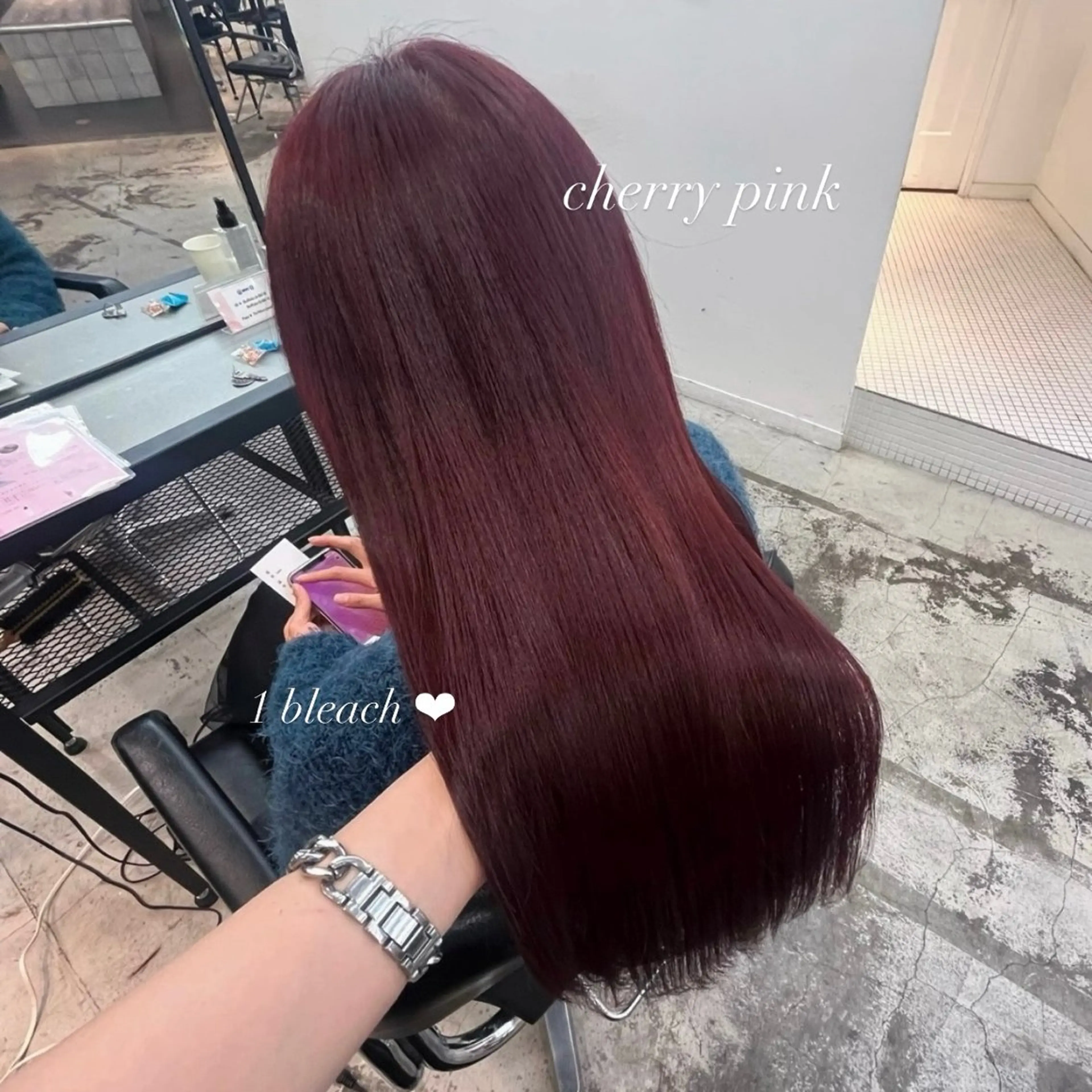 セミロング カラー ピンクカラー ヘアカラー 🍒暖色✖️レイヤー ／Haruna🍒のヘアスタイル