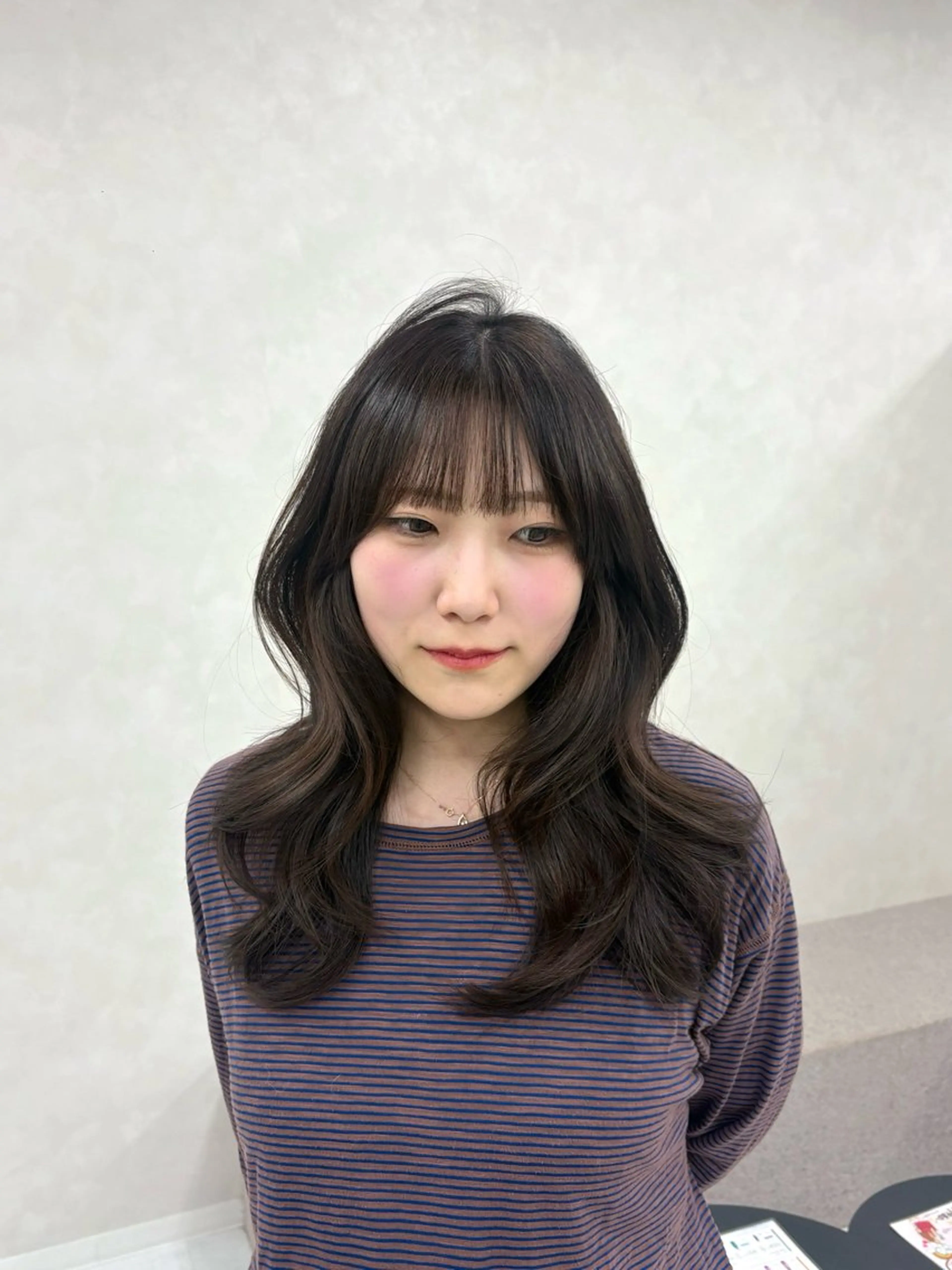 セミロング カット アイナ🤍レイヤー カット/透明感ヘアのヘアスタイル