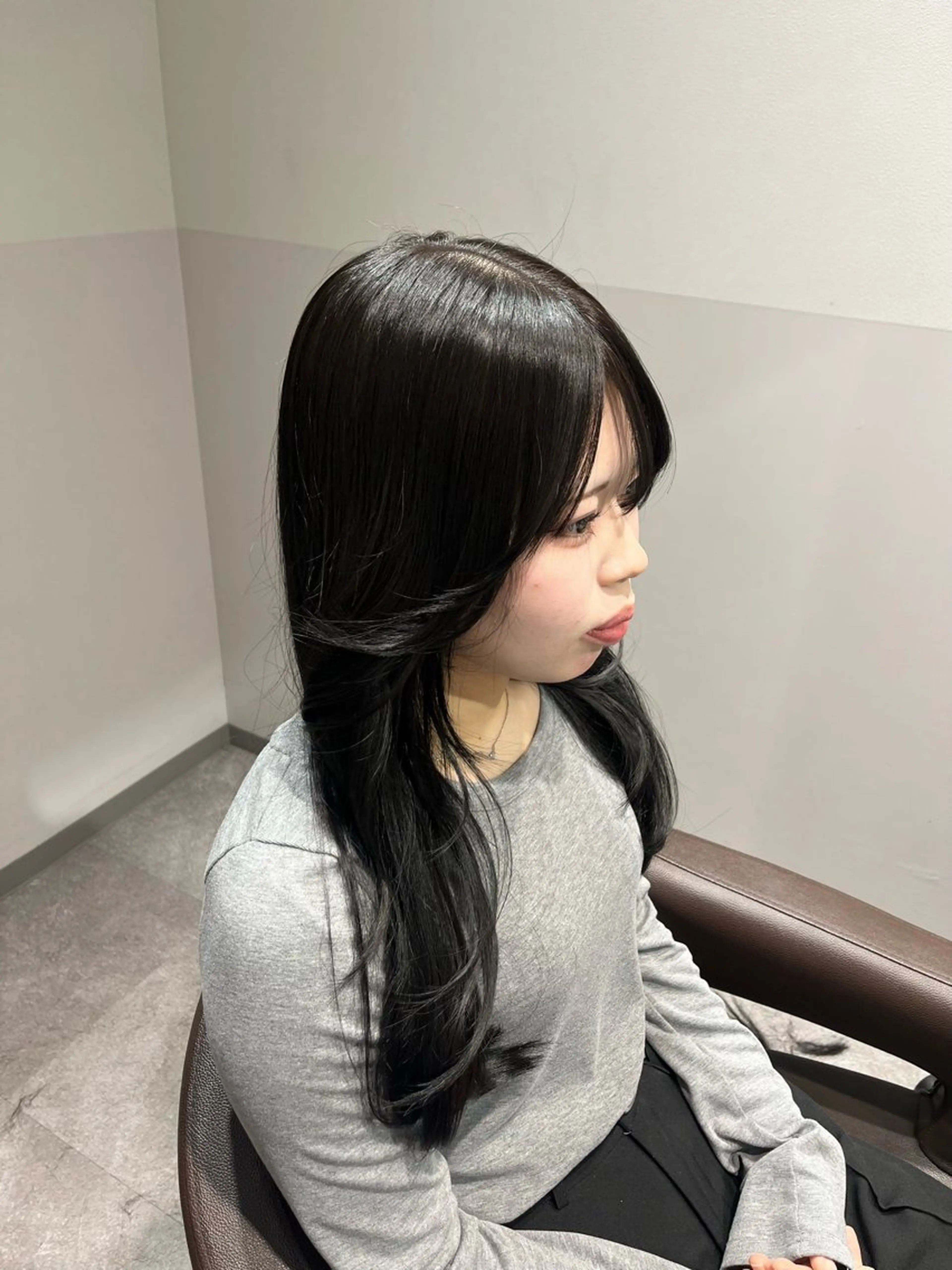 ロング 韓国風ヘア レイヤーカット SALOWIN大宮crest所属・大宮レイヤーカット× 透明感カラー　rioのヘアスタイル