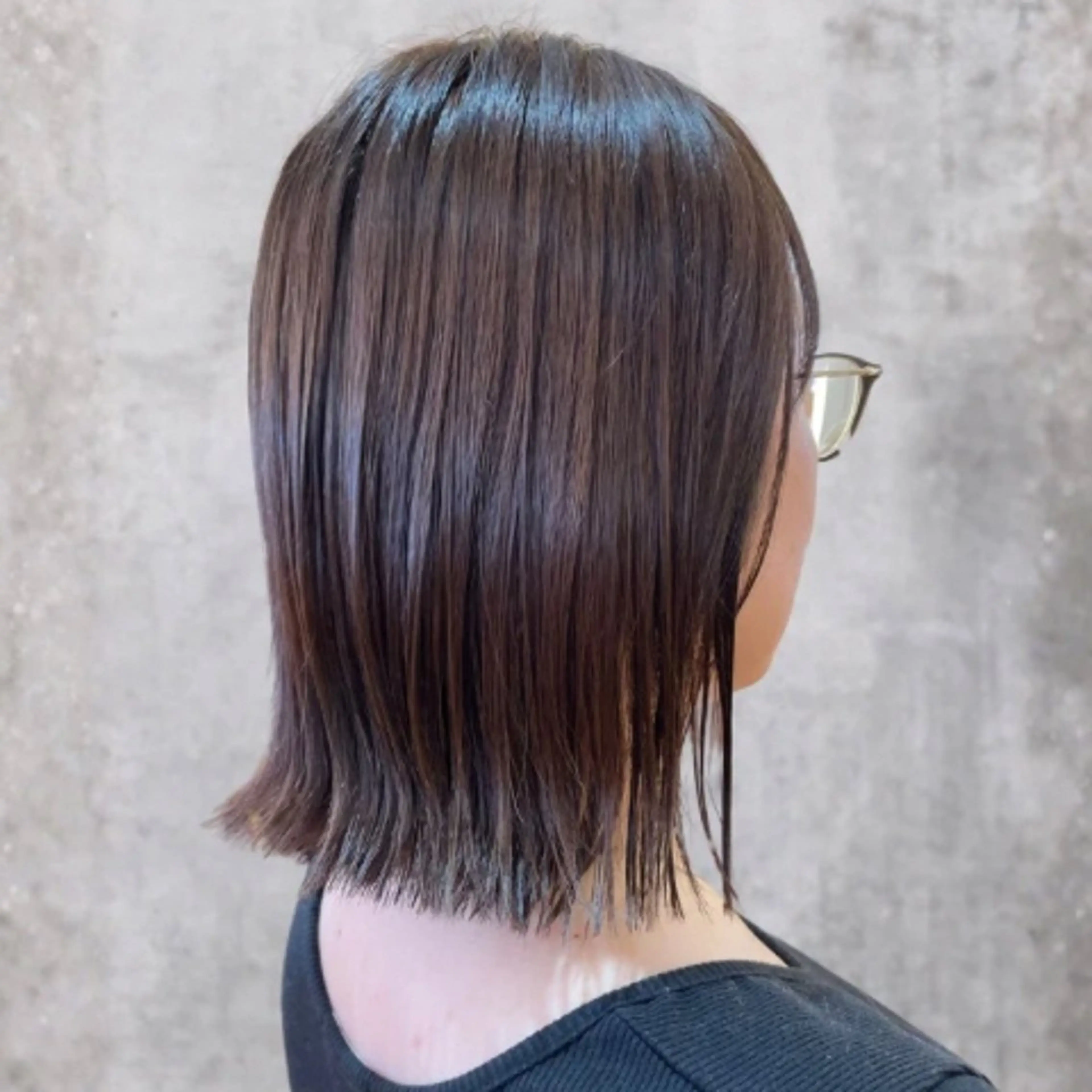 ミディアム カラー カット ヘアカラー トリートメント ボブ/透明感カラー 🤍永田真穂のヘアスタイル