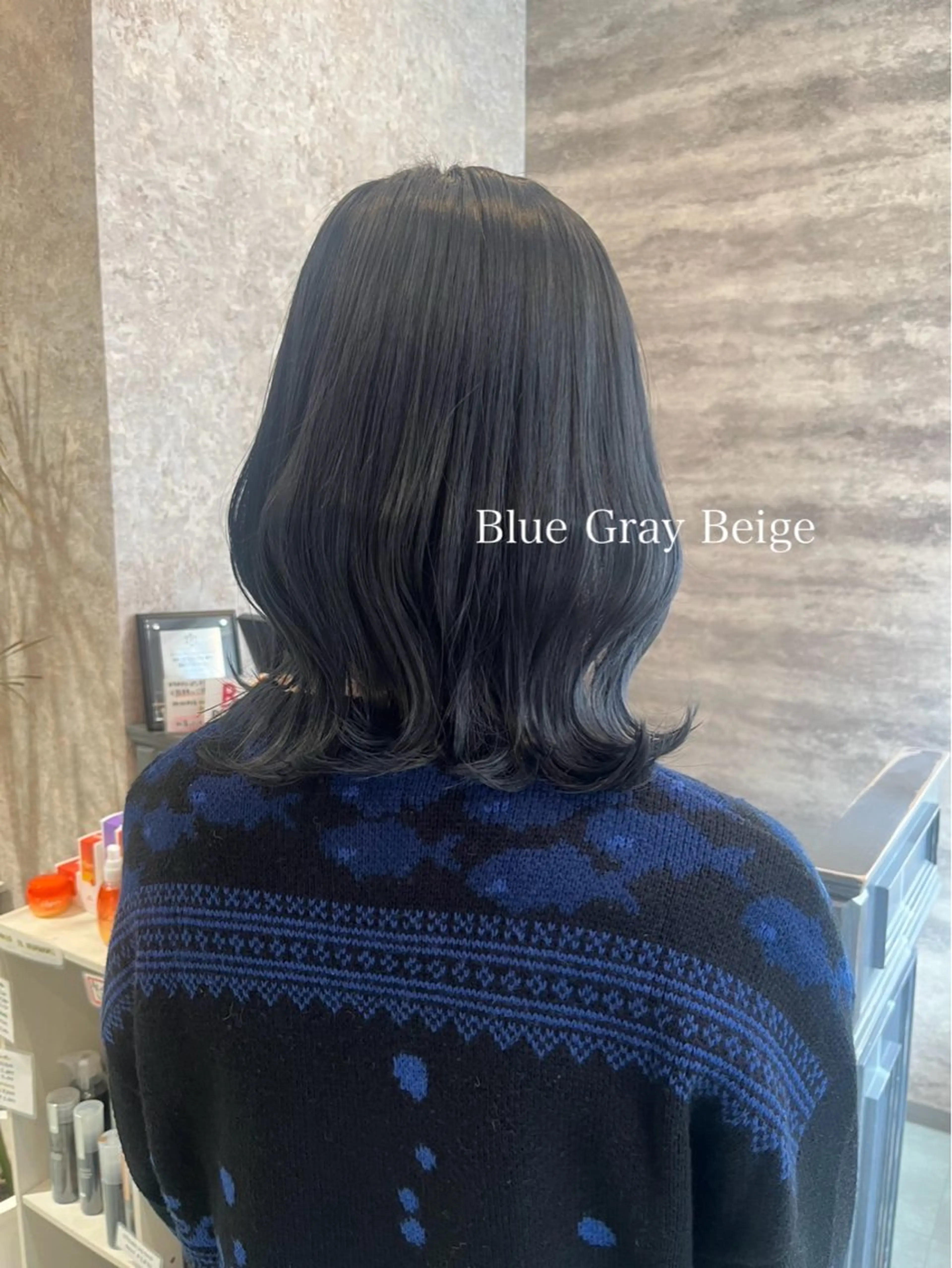 ミディアム カラー ベージュカラー ブリーチ ブルーカラー ブルージュ ダブルカラー 🫟Blanco🫟 Color&Careのヘアスタイル