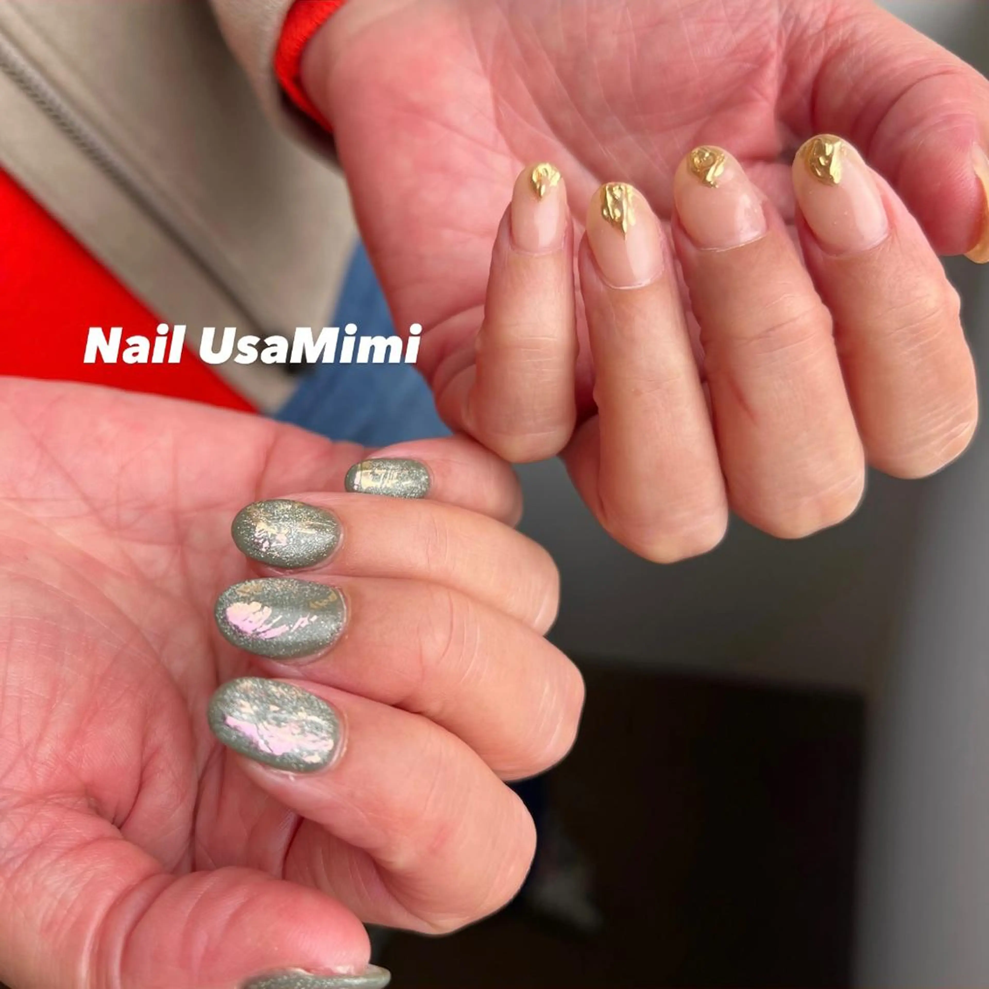 ネイル クリアネイル フットネイル ジェルネイル マグネットネイル 持ち込み 本町ネイルNail UsaMimiのネイルデザイン