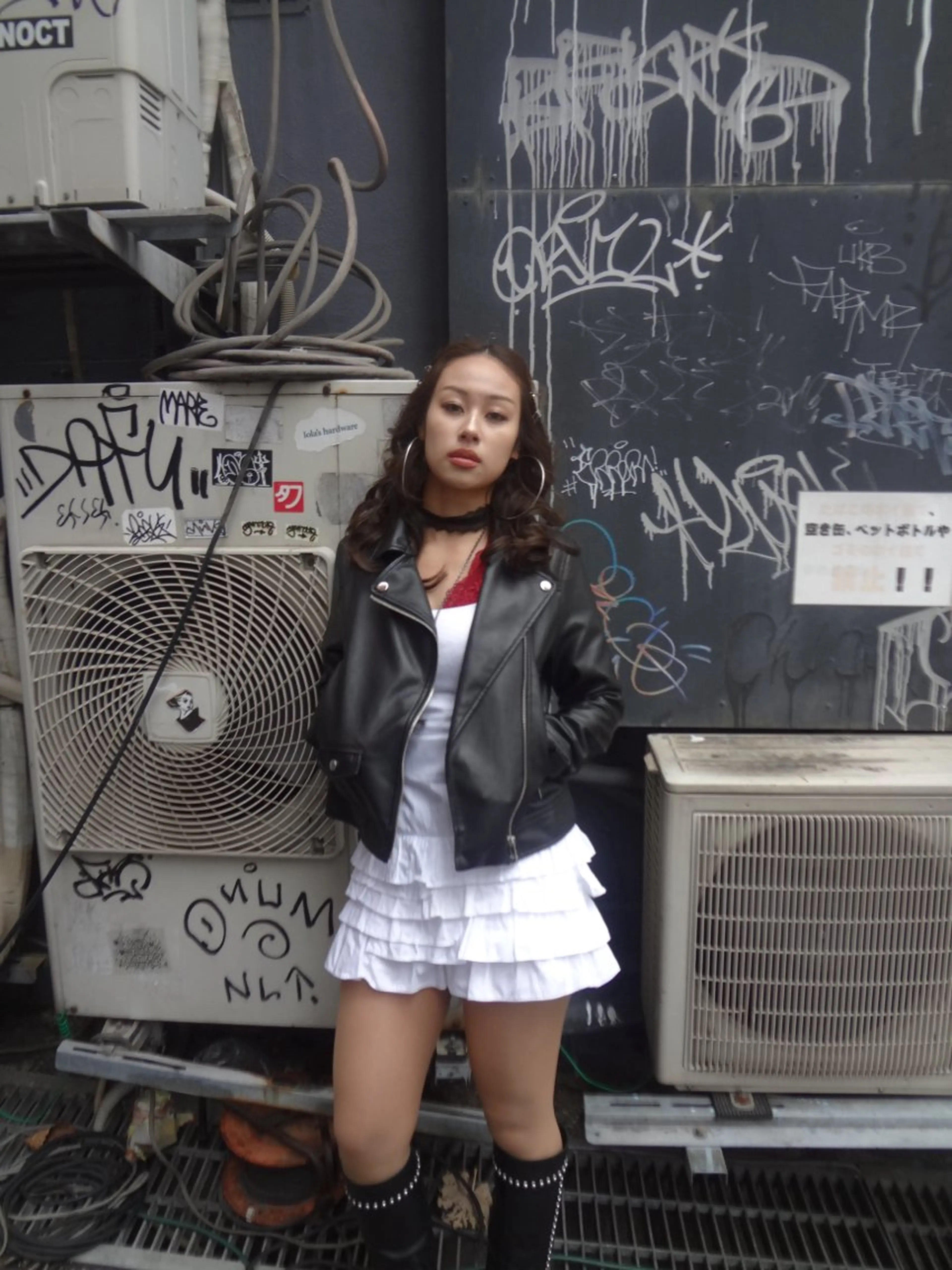 ロング カラー ヘアアレンジ 廣野 芽唯奈のヘアスタイル