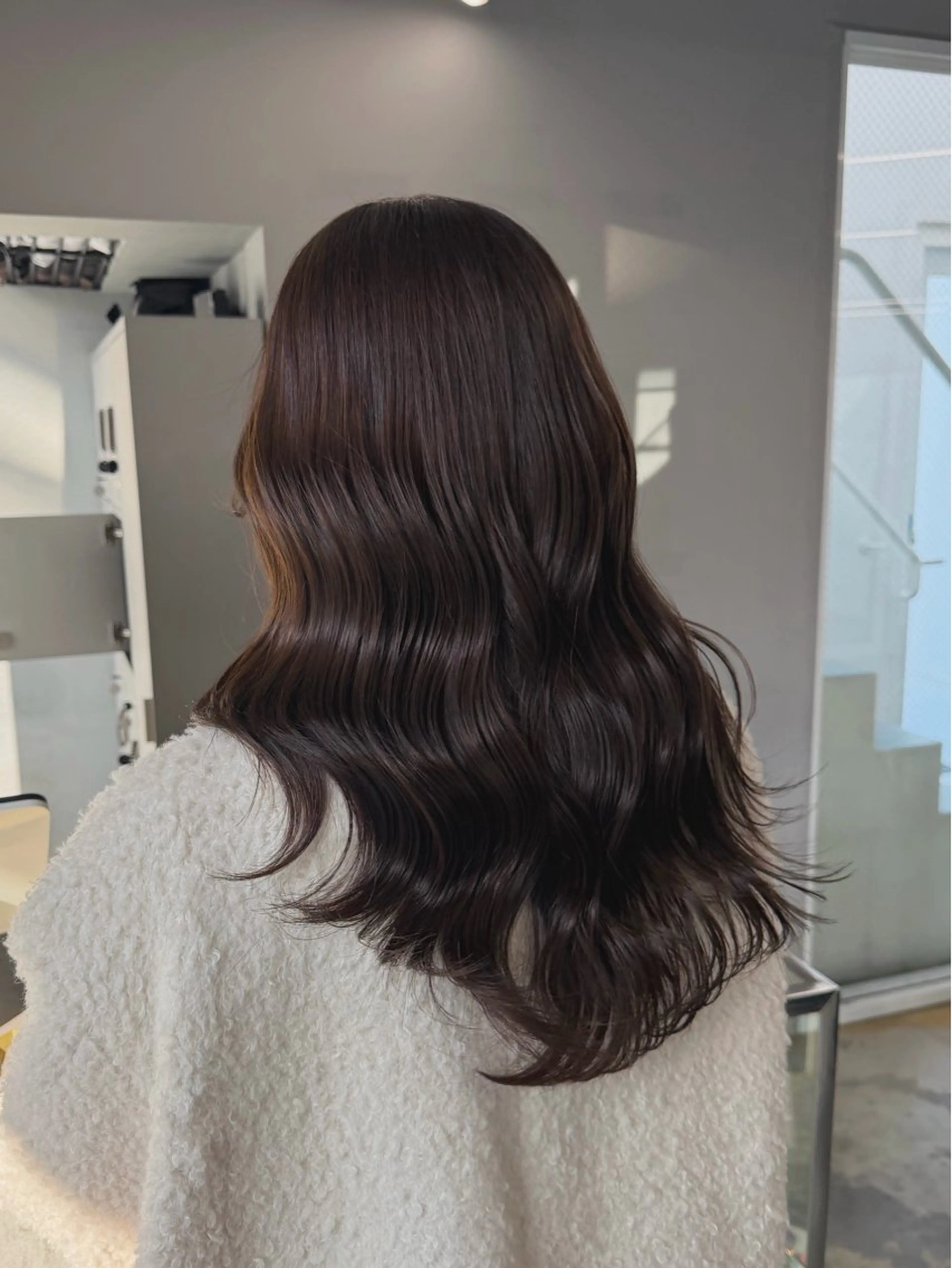 セミロング カラー カット ヘアカラー トリートメント 愛莉/ラベンダー/ ベージュ/ブラウンのヘアスタイル