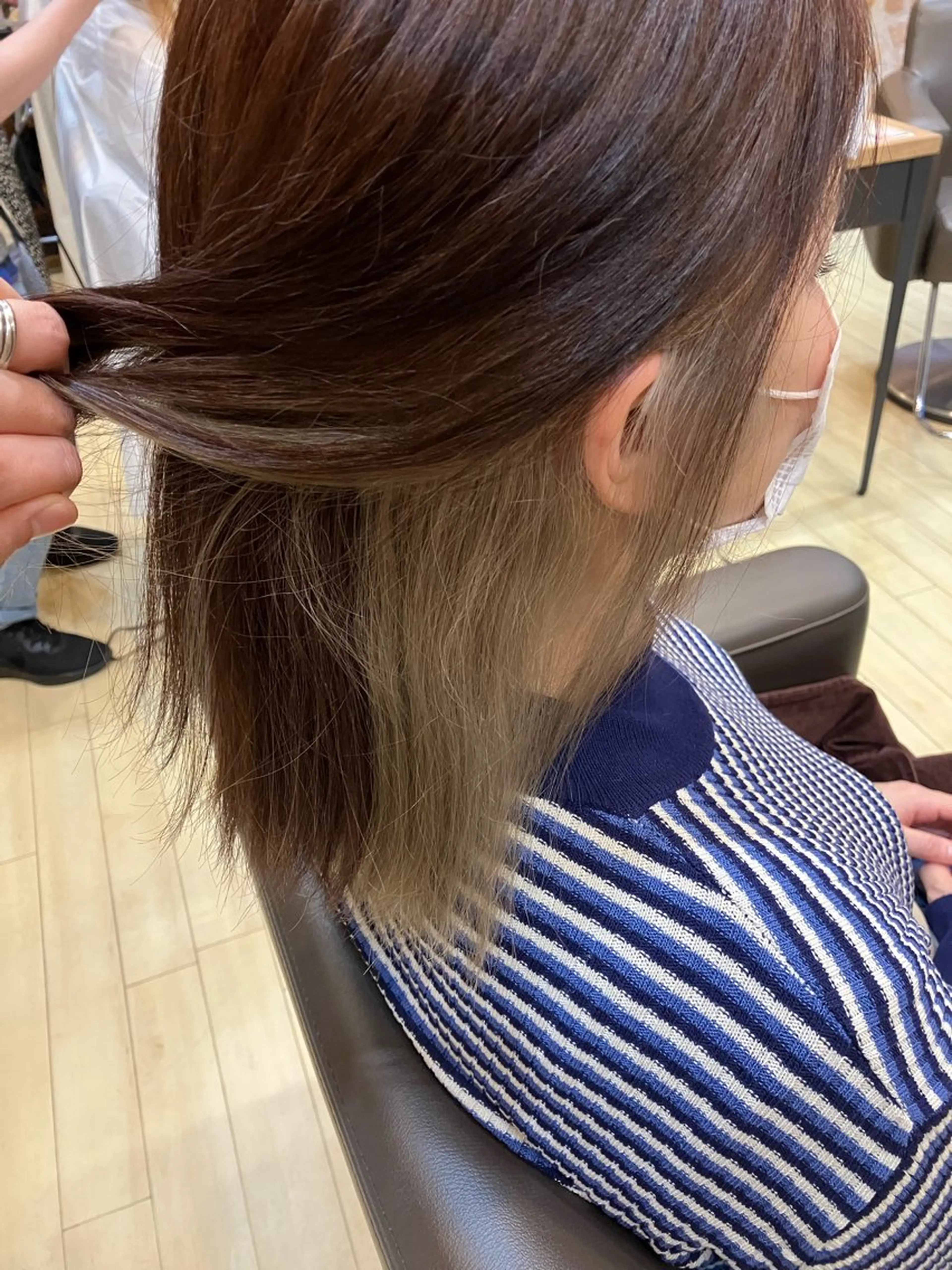 ミディアム カラー ベージュカラー ブリーチ インナーカラー ヘアリゾートハピネス所属・🌈 🌈スズキエリカのマツエク・マツパデザイン