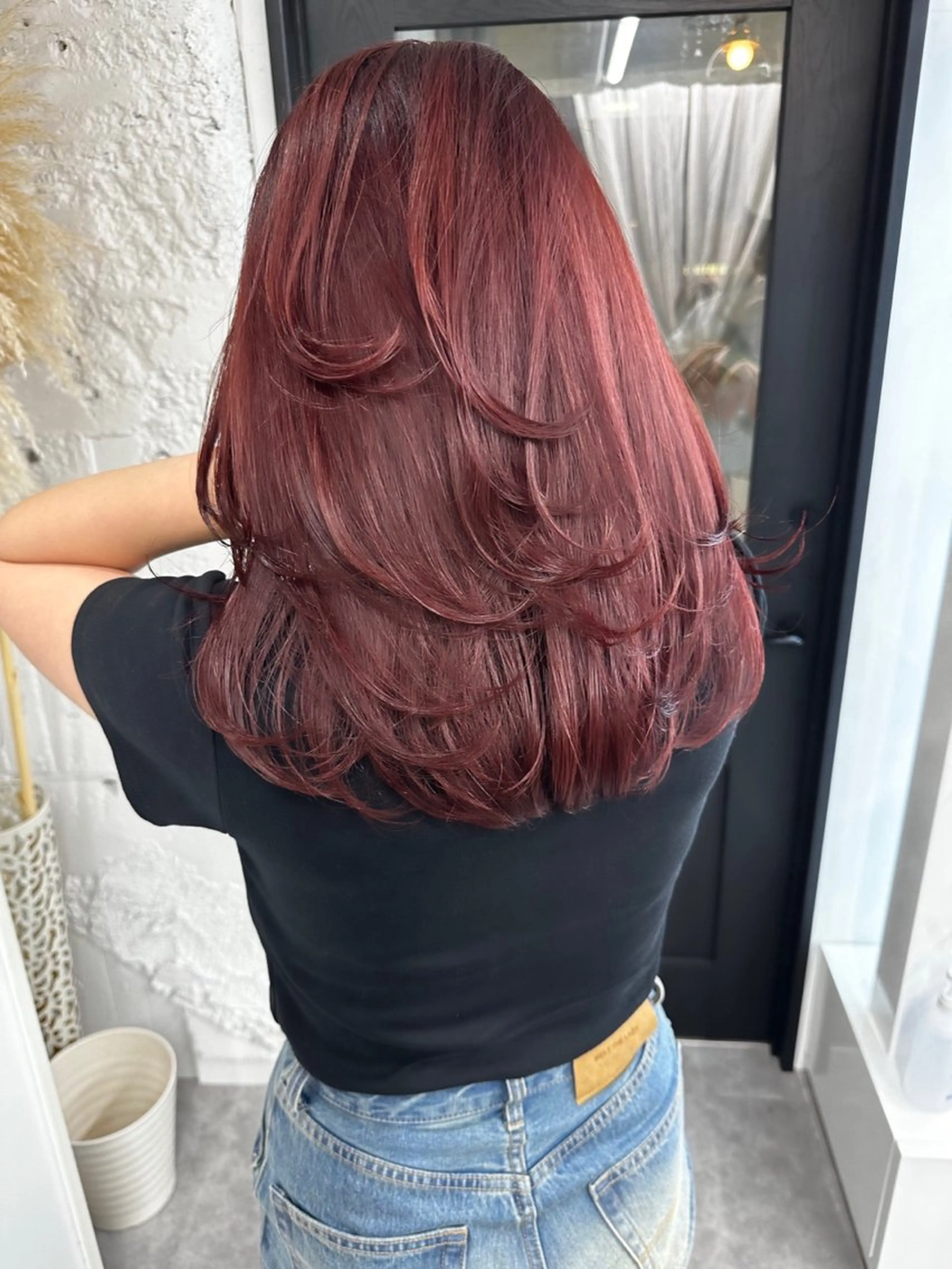 ミディアム カットカラー🩷 五島桜樫のヘアスタイル