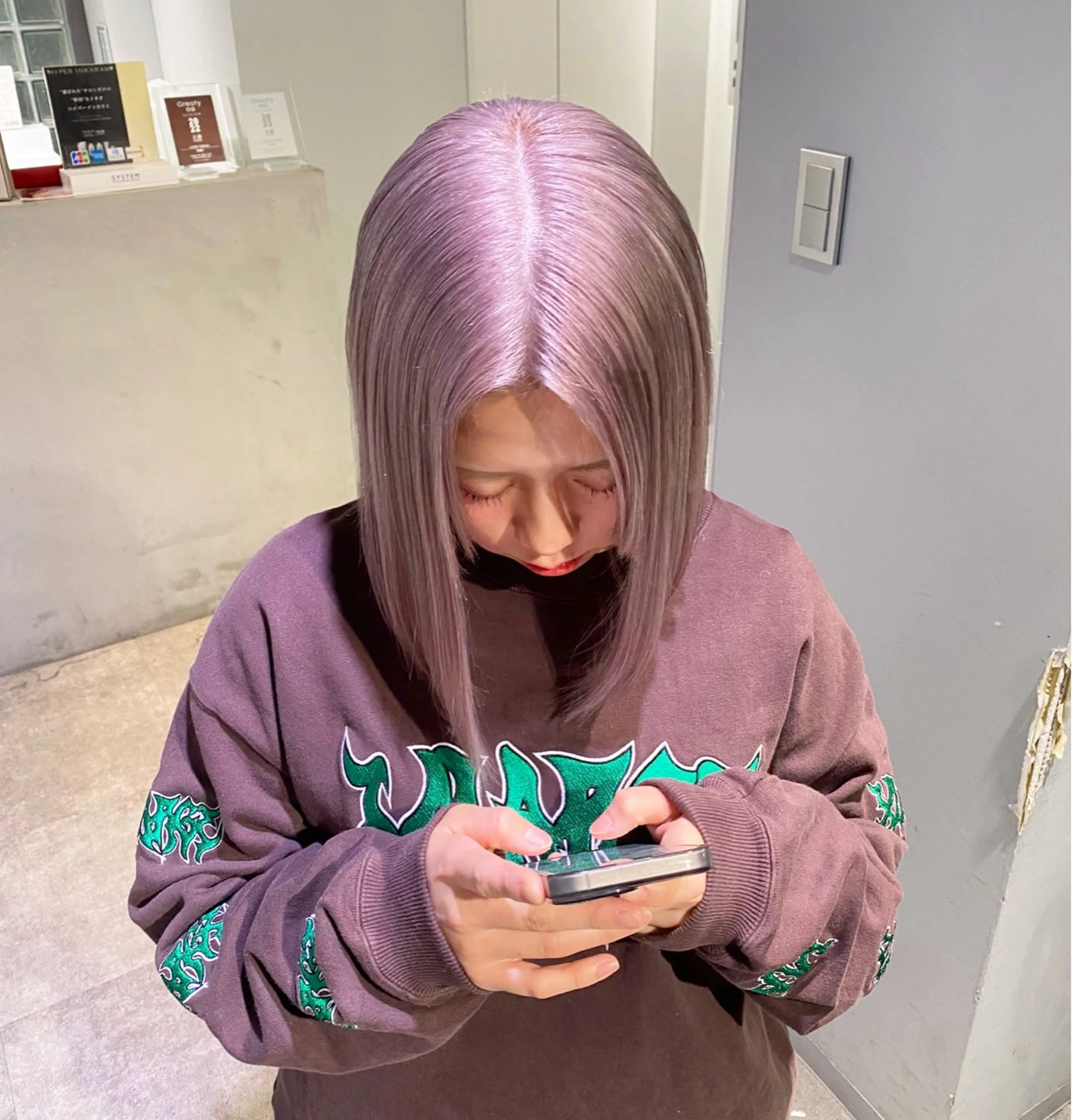 ミディアム 心斎橋 /ブリーチ/ショウマのヘアスタイル