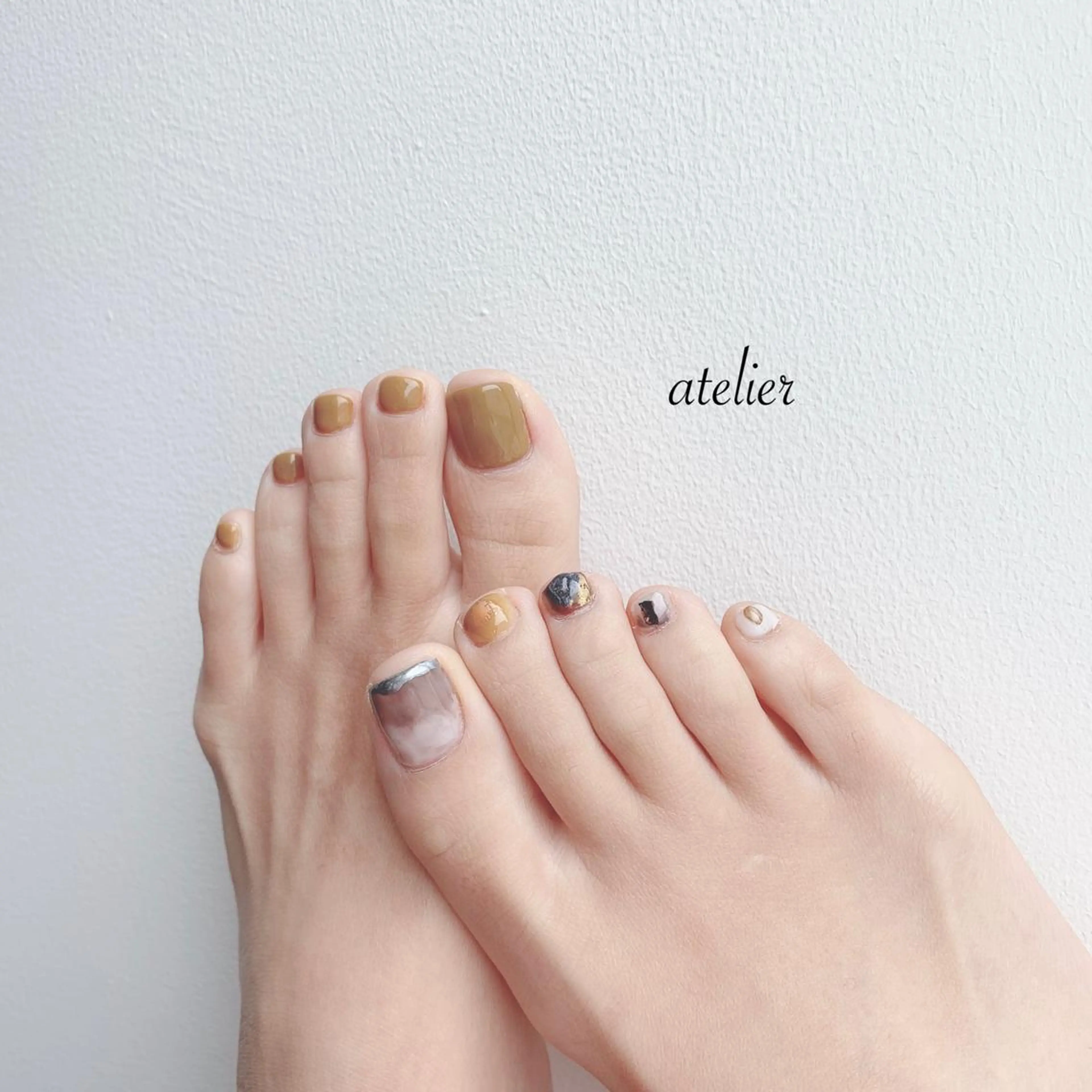 ❤️フット❤️親指アート(甘皮処理・オフ込・フットバス付き)の写真