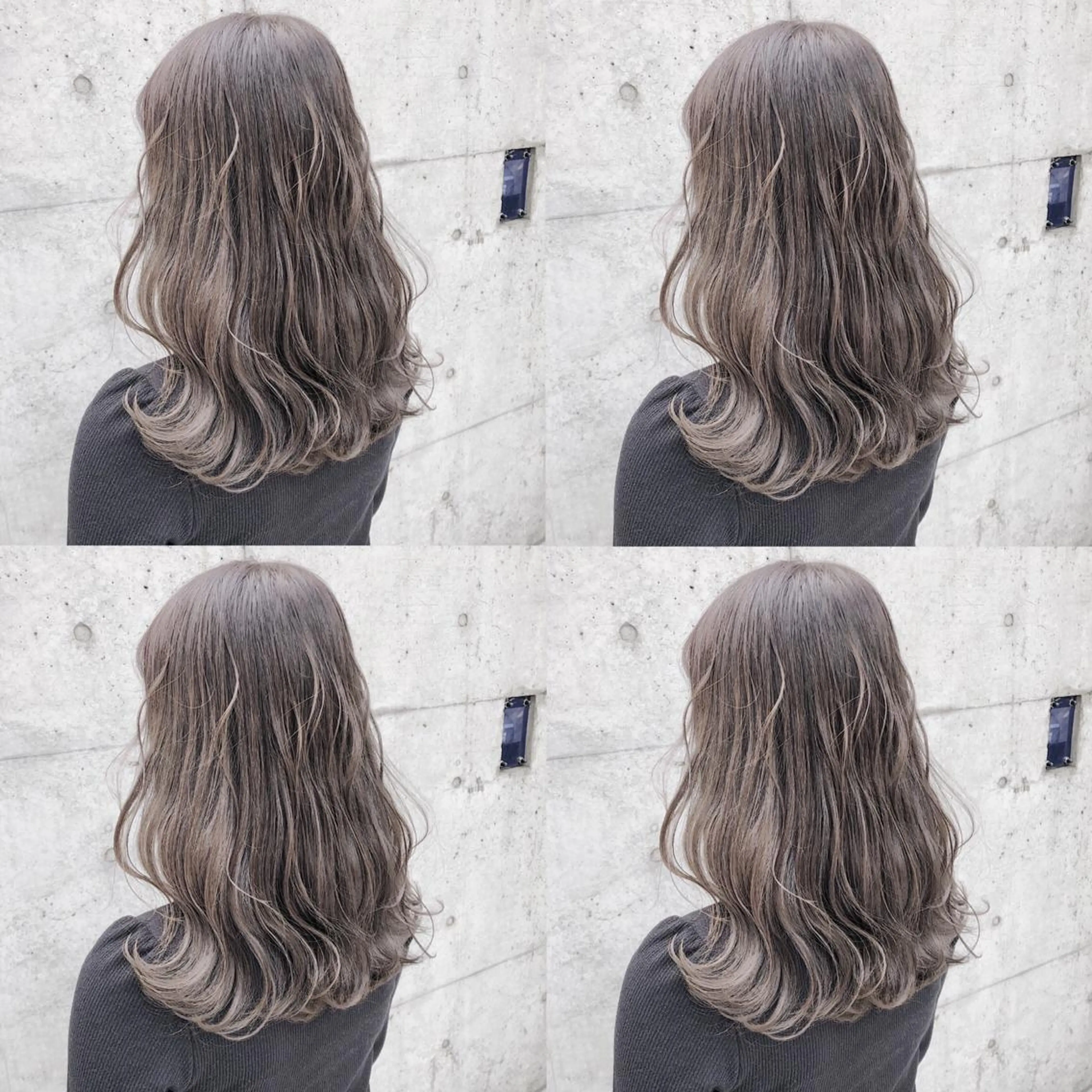 ロング カラー ヘアアレンジ メンズ キッズ 💟Chloe原宿店 🩶ハイトーンのヘアスタイル