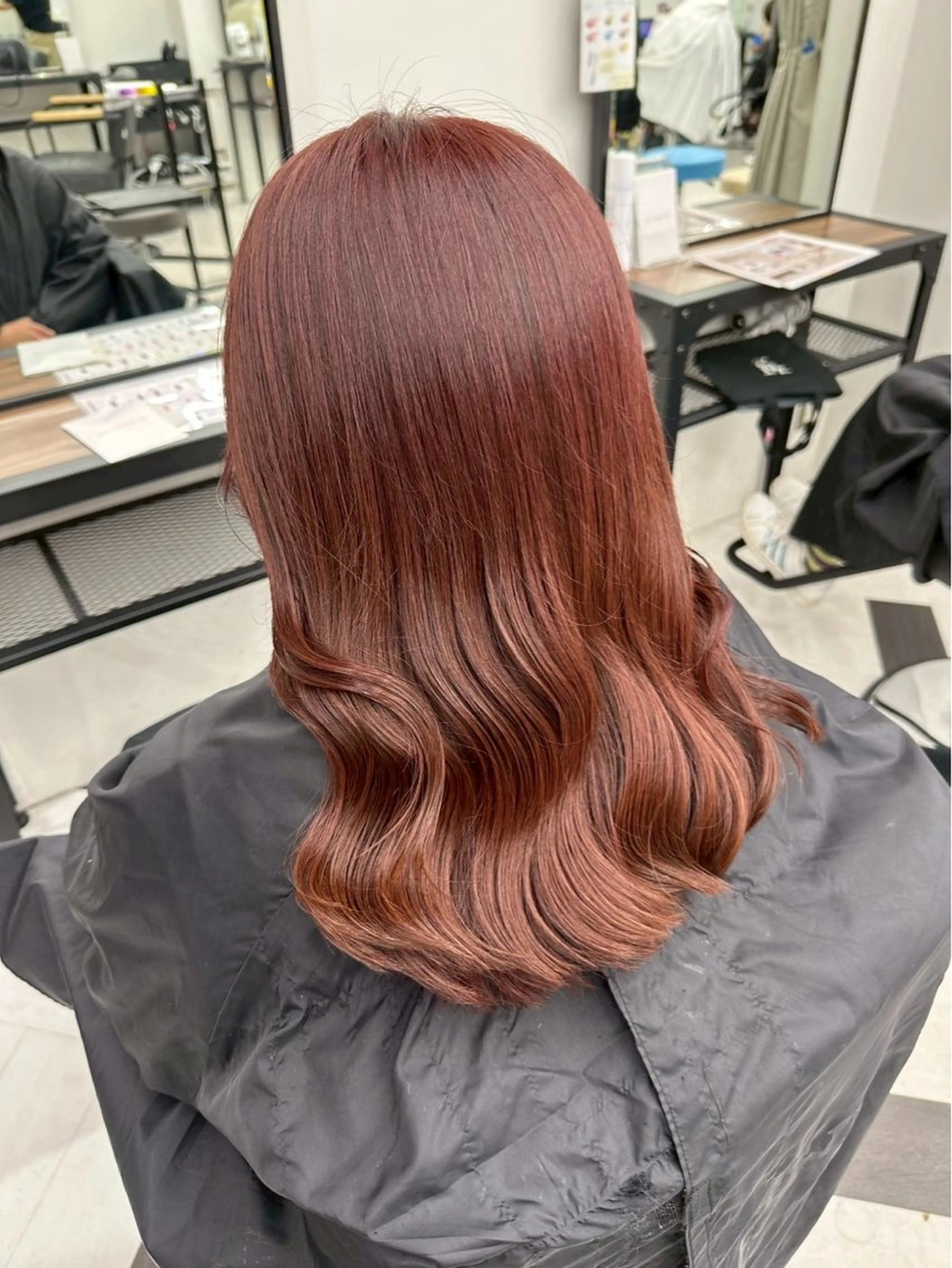 セミロング ヘアカラー トリートメント himari💜 暖色カラー/レイヤーのヘアスタイル