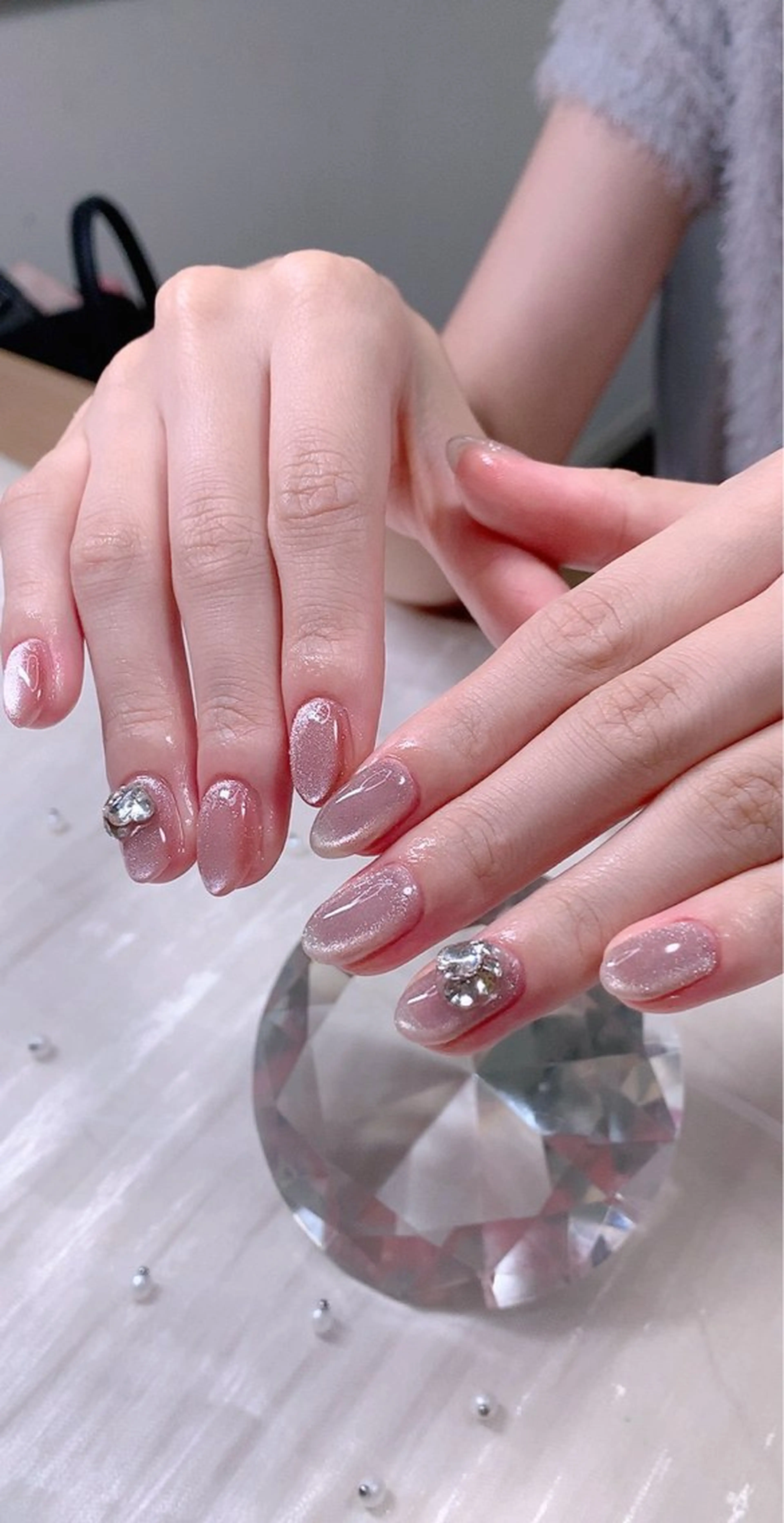 ネイル マグネットネイル オフィスネイル シンプルネイル Cute Tips nailのネイルデザイン