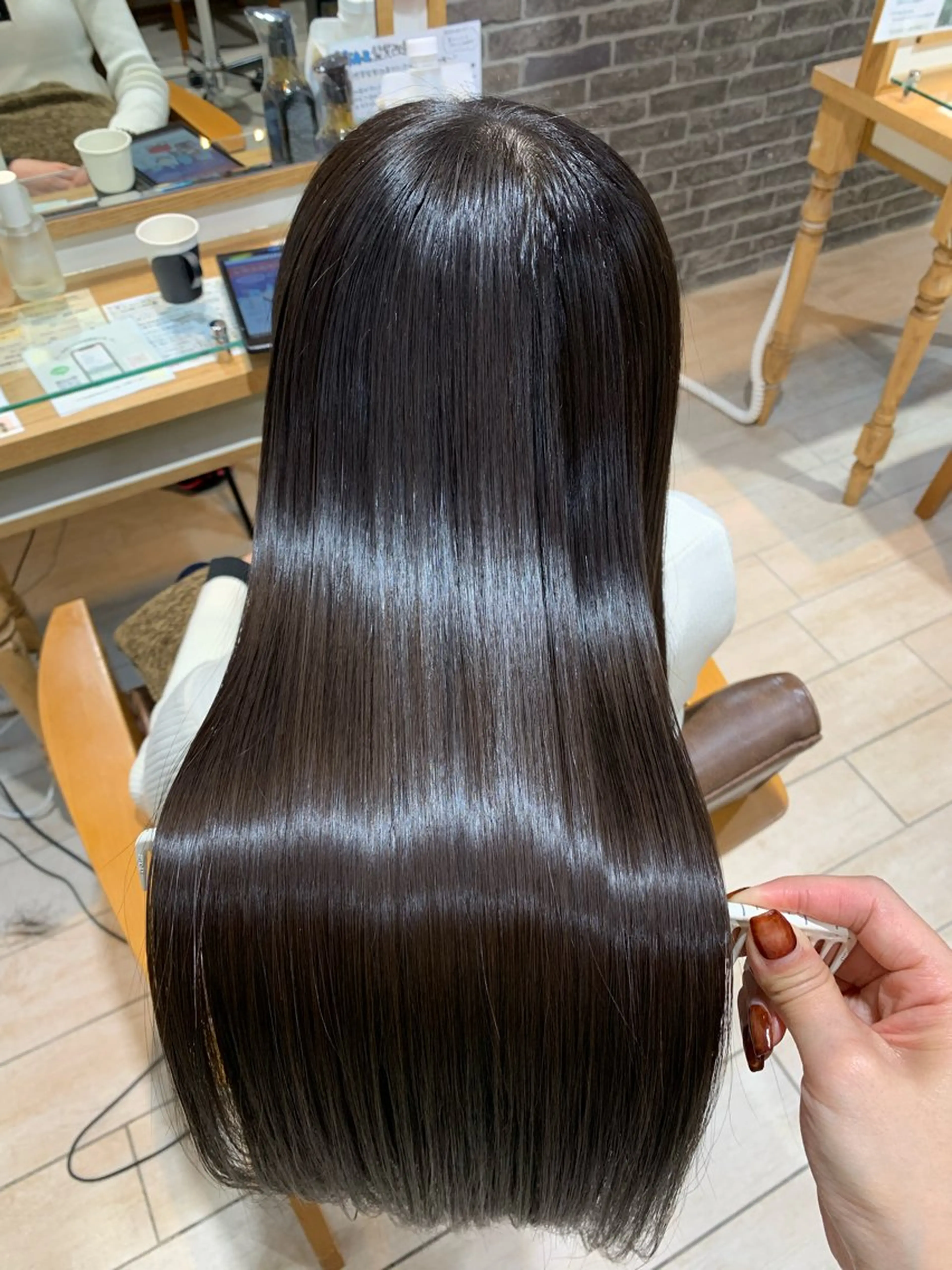 セミロング 髪質改善 トリートメント トリートメント まろやかベージュ／ 大上なおみのヘアスタイル