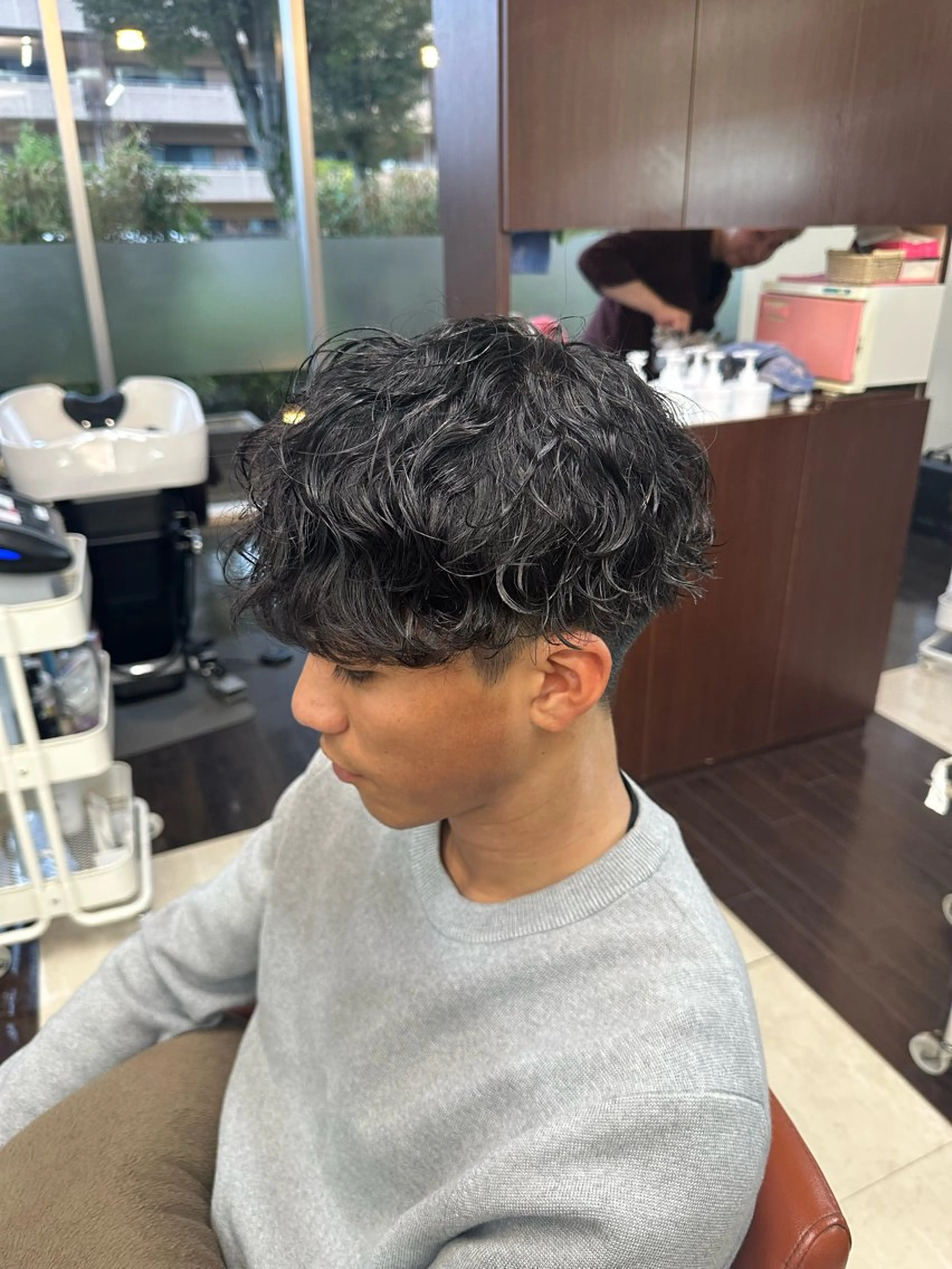 ショート カラー パーマ メンズ メンズパーマ 波巻きパーマ カット パーマ 毎月230人担当/ メンズヘア/清和武虎のヘアスタイル