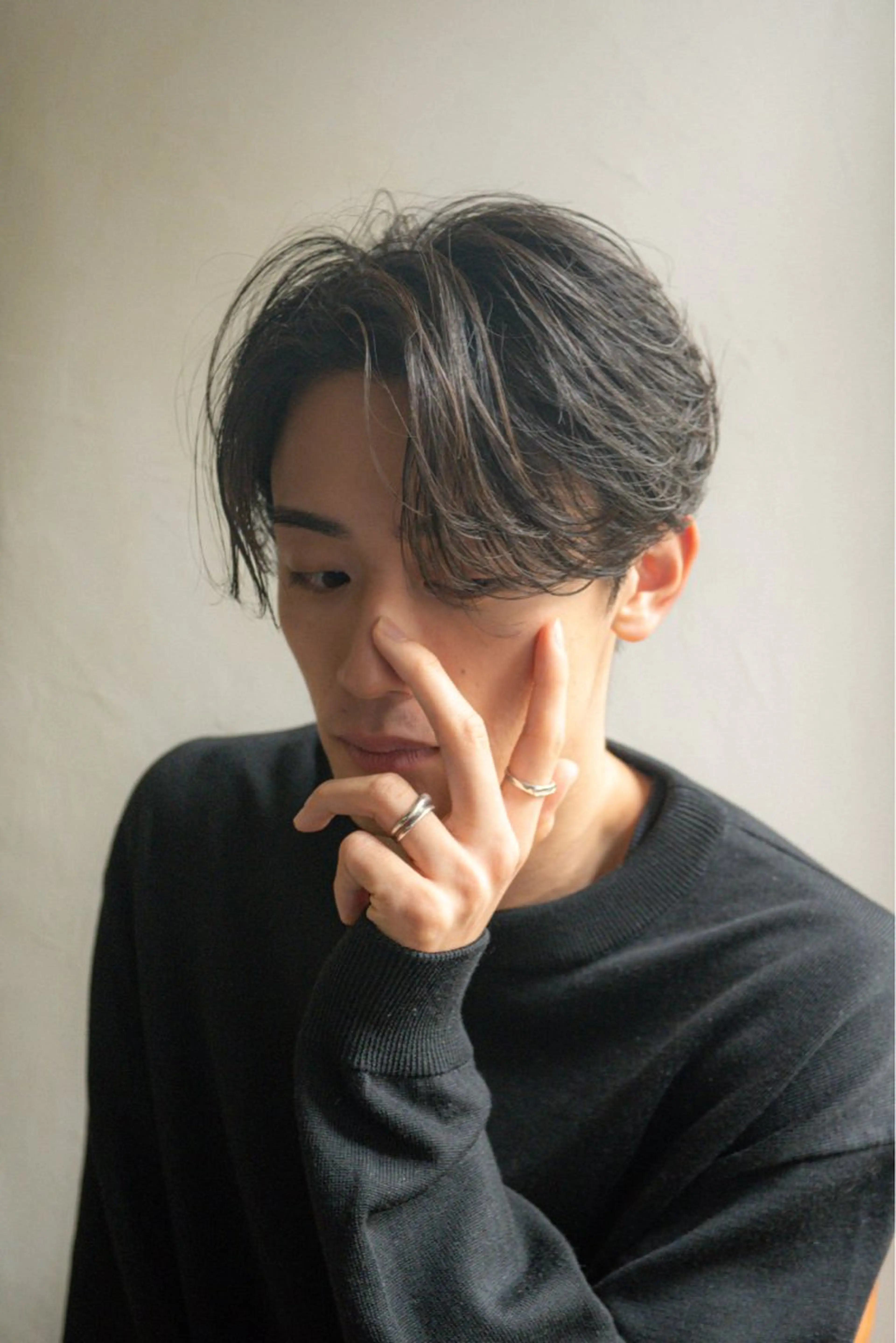 ショート パーマ メンズ センターパート メンズパーマ ニュアンスパーマ 三鷹/メンズヘア/ メンズパーマ/トナミのヘアスタイル