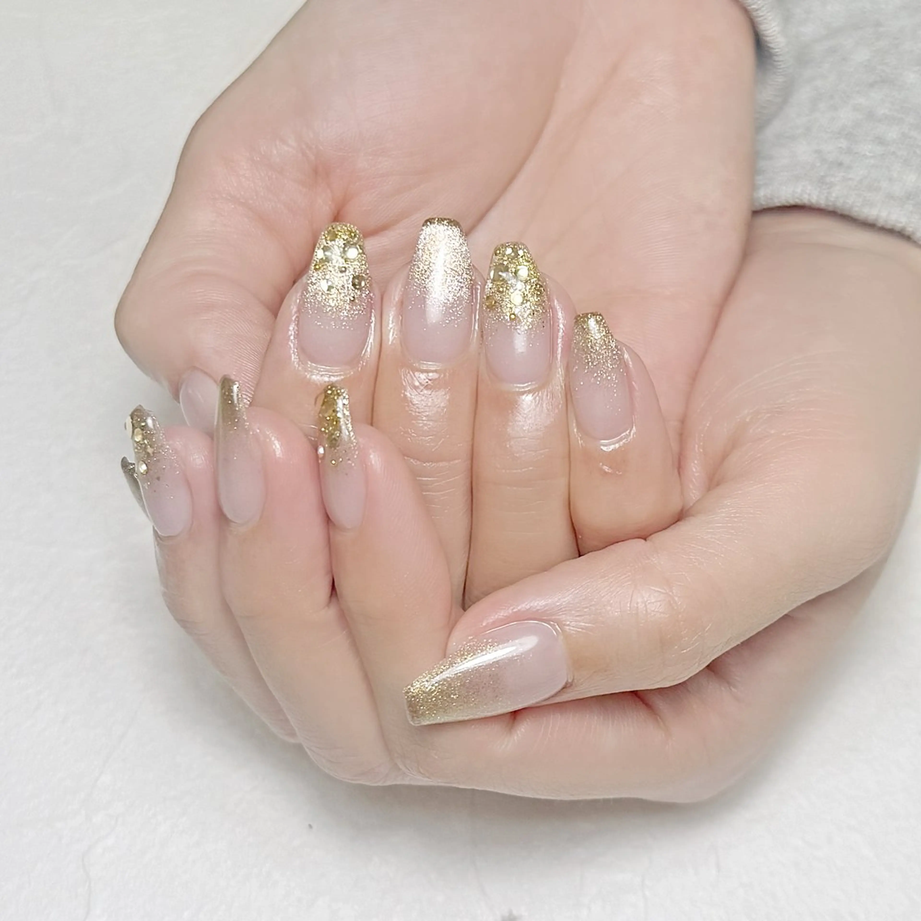 ネイル グラデーション ラメ(グリッター) マグネットネイル rouse nail RISATOのネイルデザイン