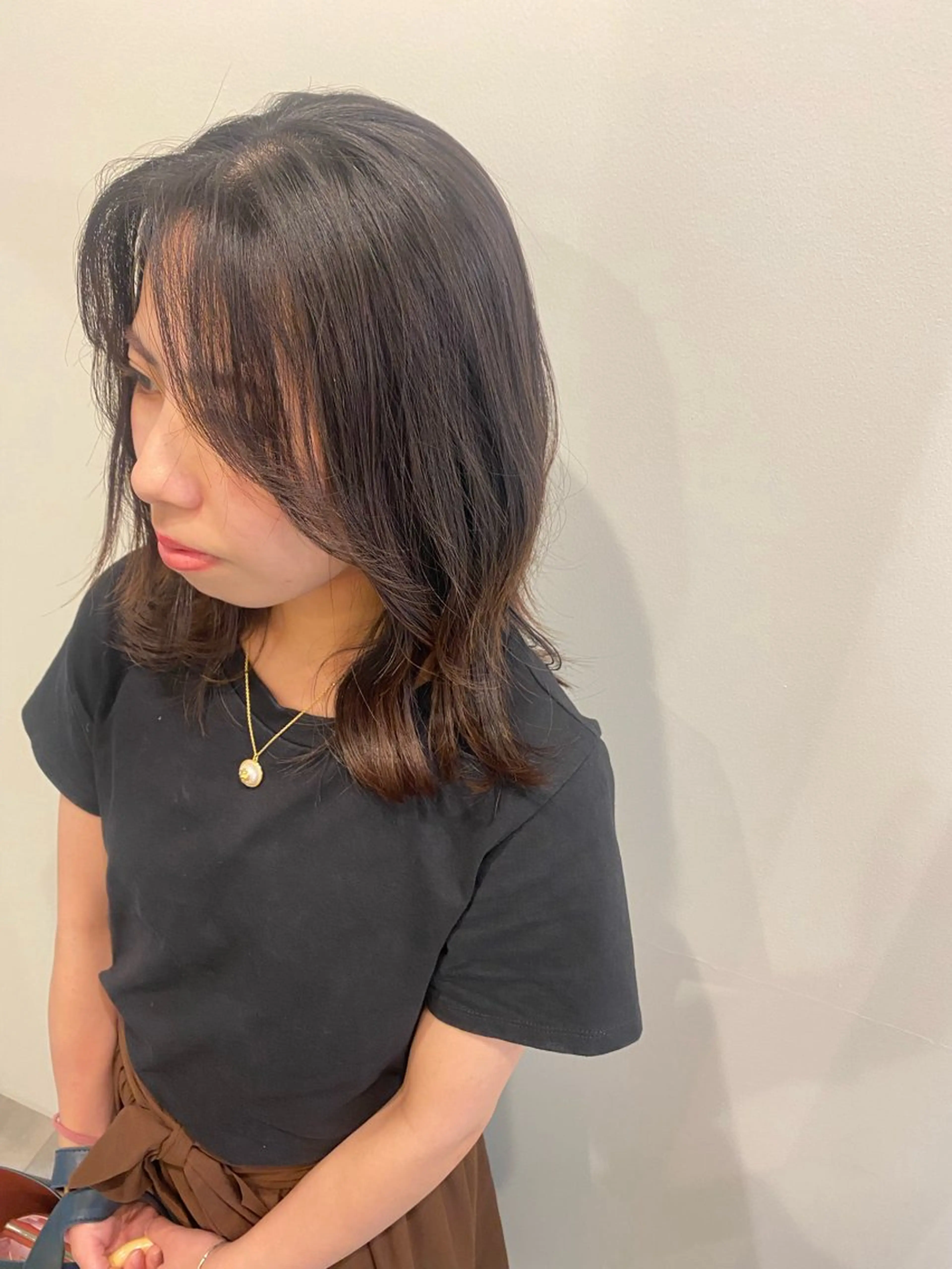 ミディアム 韓国風ヘア レイヤーカット カット 🍑 モモカ🍑のヘアスタイル